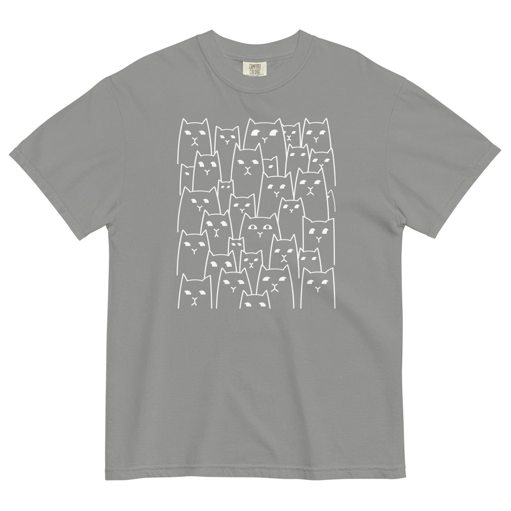 Suspicious Cats Men's Relaxed Fit Tee Hoodie, Sweatshirt | PureTeeCo.com (Image 1)