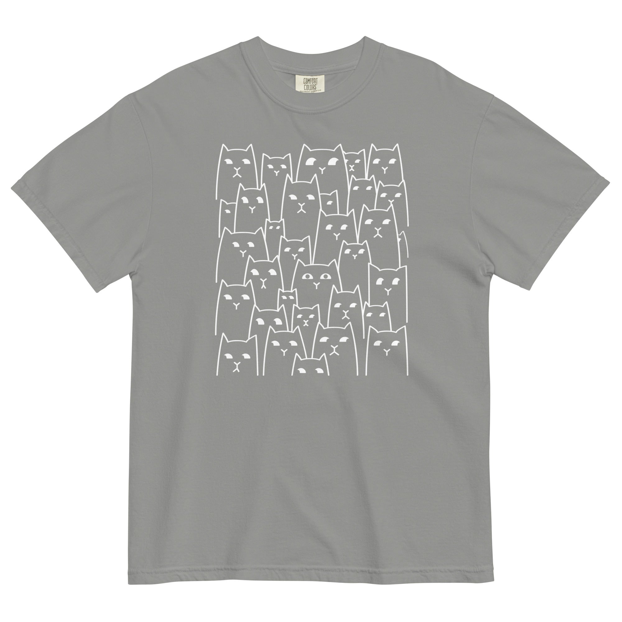 Suspicious Cats Men's Relaxed Fit Tee Hoodie, Sweatshirt | PureTeeCo.com (Image 1)