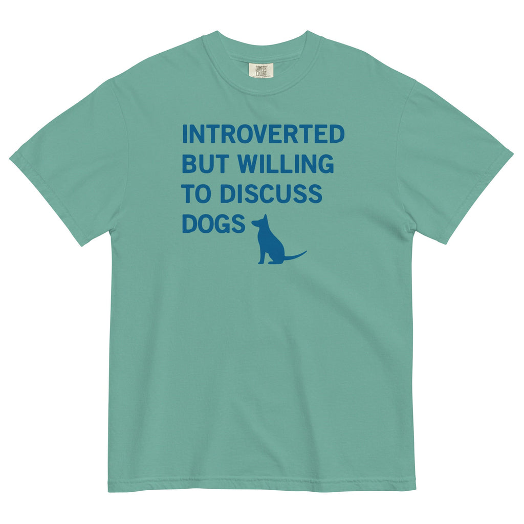 Introverted But Willing To Discuss Dogs Men's Relaxed Fit Tee Hoodie, Sweatshirt | PureTeeCo.com (Image 5)