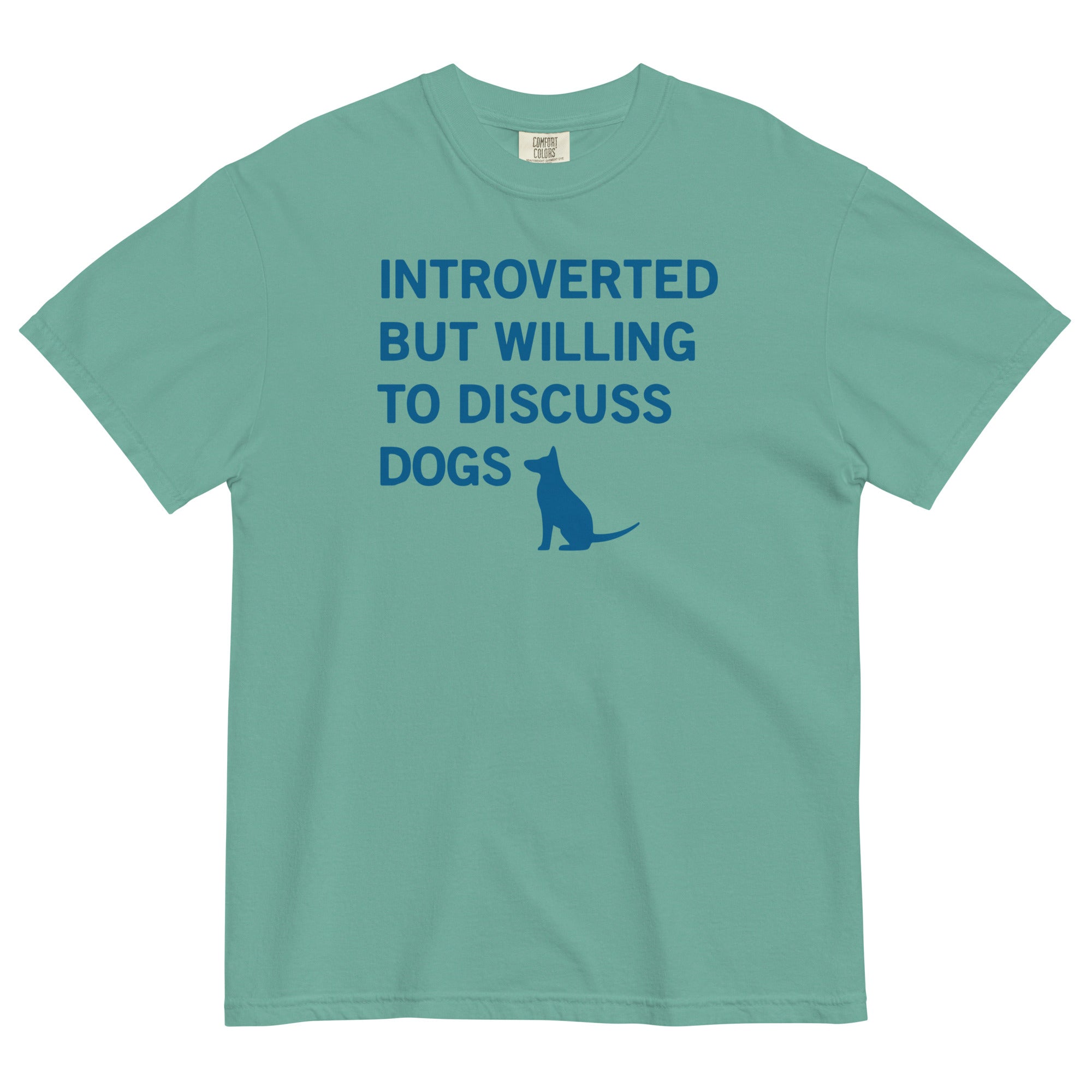 Introverted But Willing To Discuss Dogs Men's Relaxed Fit Tee Hoodie, Sweatshirt | PureTeeCo.com (Image 5)