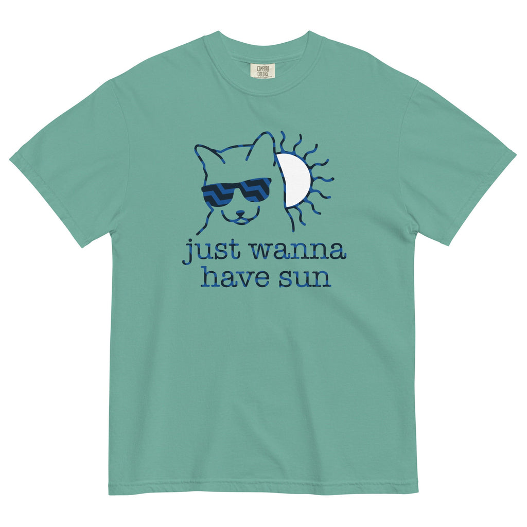 Just Wanna Have Sun Men's Relaxed Fit Tee Hoodie, Sweatshirt | PureTeeCo.com (Image 3)