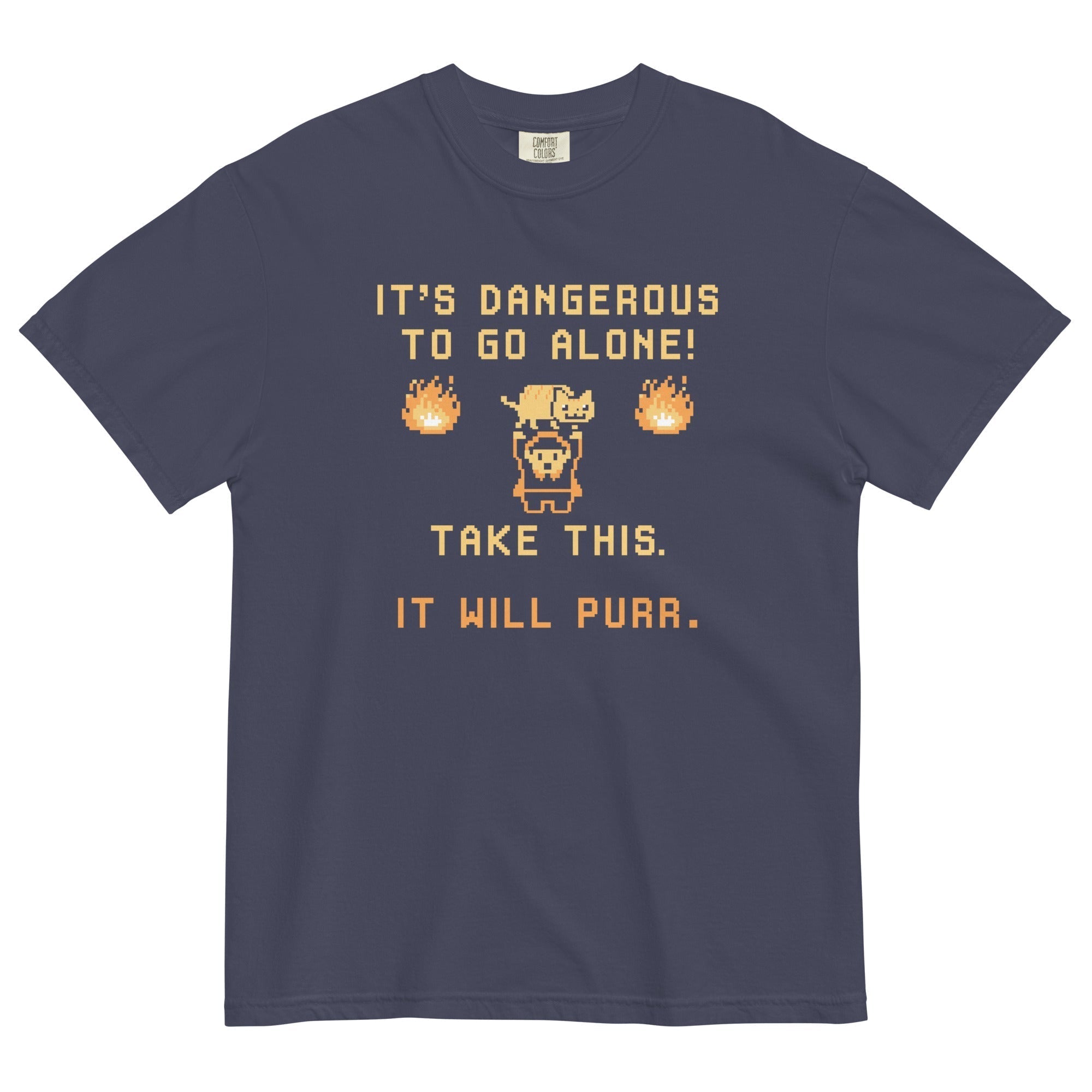 It's Dangerous To Go Alone Men's Relaxed Fit Tee Hoodie, Sweatshirt | PureTeeCo.com (Image 2)