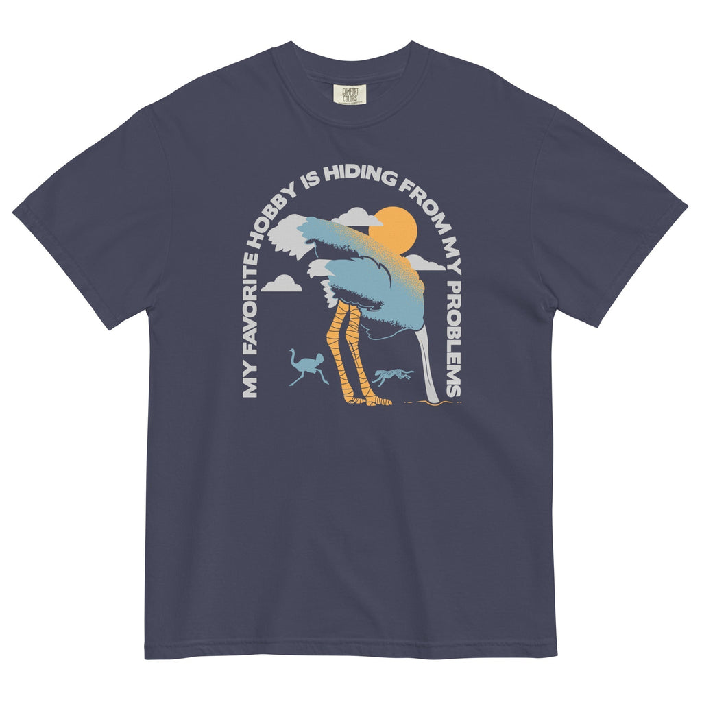 My Favorite Hobby Is Hiding From My Problems Men's Relaxed Fit Tee Hoodie, Sweatshirt | PureTeeCo.com (Image 2)