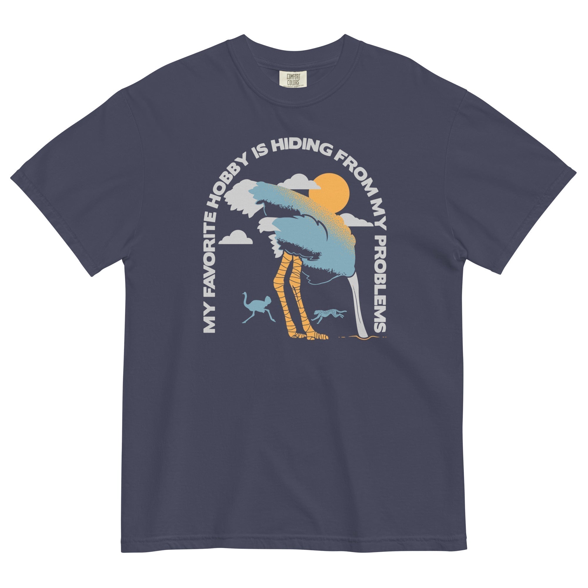 My Favorite Hobby Is Hiding From My Problems Men's Relaxed Fit Tee Hoodie, Sweatshirt | PureTeeCo.com (Image 2)