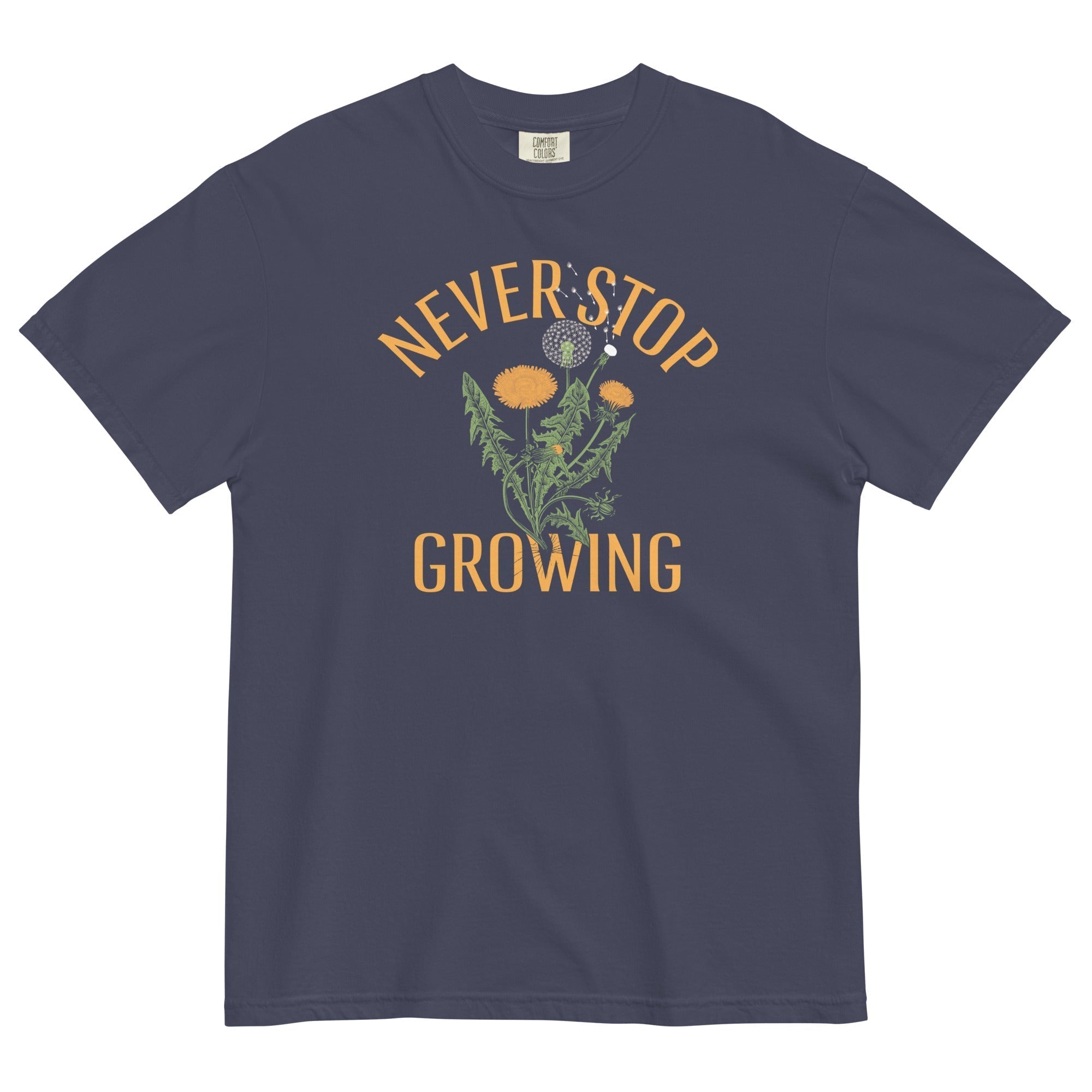 Never Stop Growing Men's Relaxed Fit Tee Hoodie, Sweatshirt | PureTeeCo.com (Image 2)