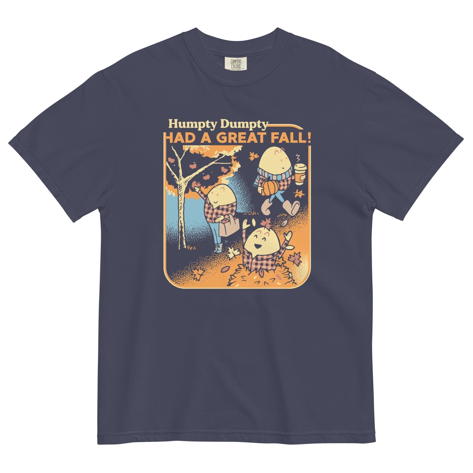 Humpty Dumpty Had A Great Fall Men's Relaxed Fit Tee Hoodie, Sweatshirt | PureTeeCo.com (Image 1)