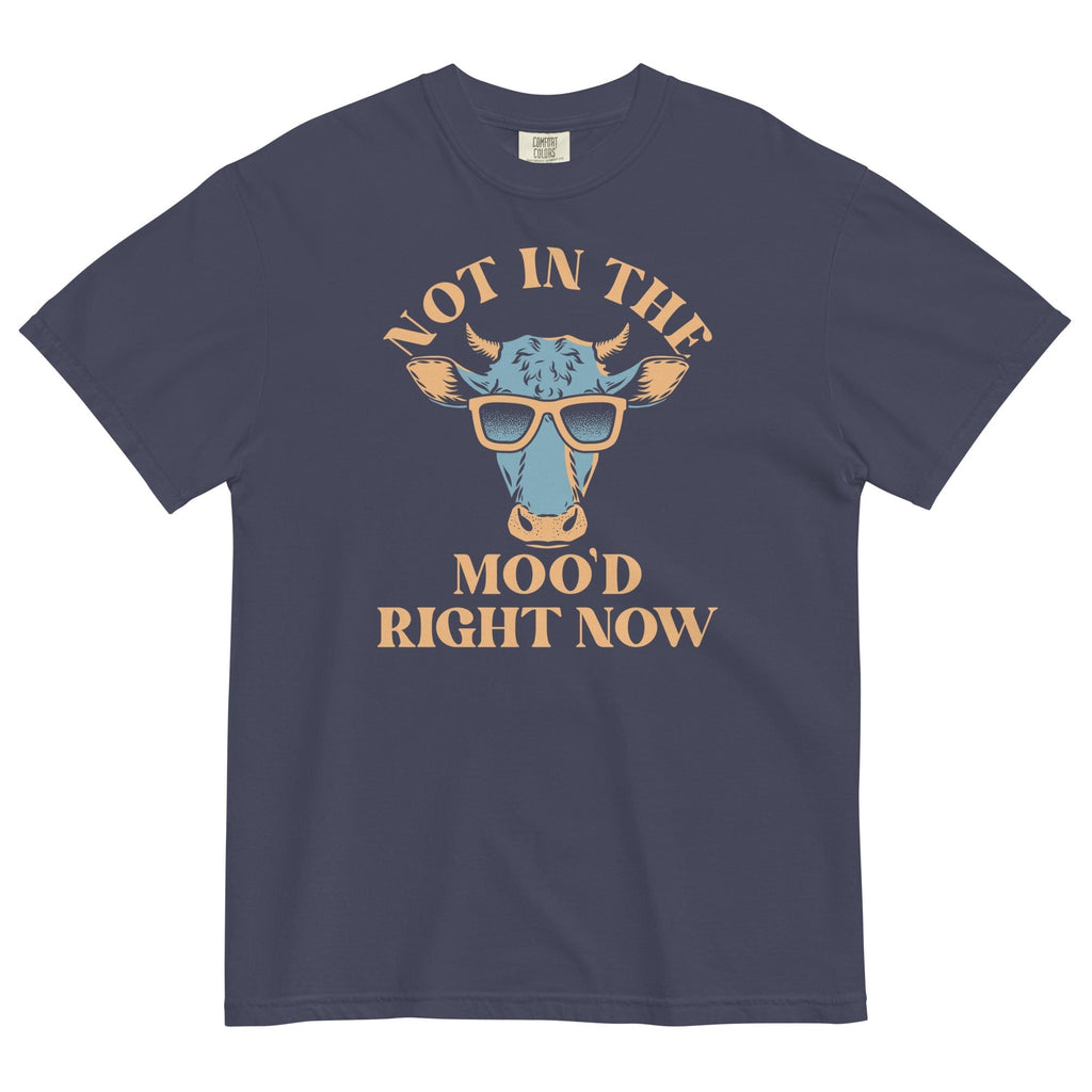 Not In The Moo'd Right Now Men's Relaxed Fit Tee Hoodie, Sweatshirt | PureTeeCo.com (Image 1)