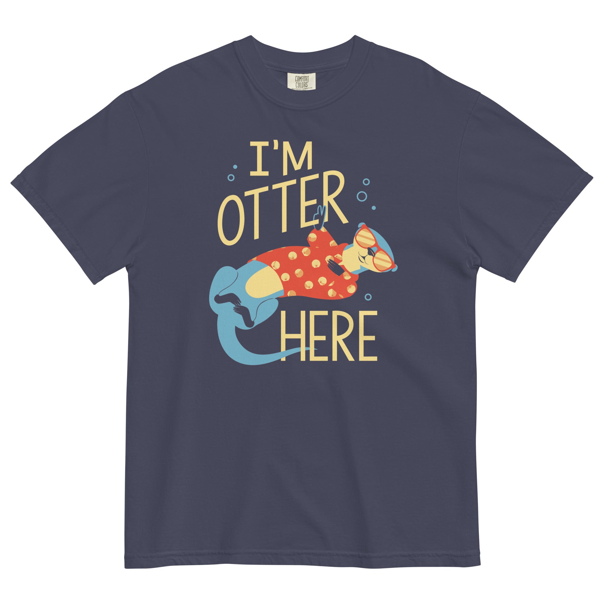 I'm Otter Here Men's Relaxed Fit Tee Hoodie, Sweatshirt | PureTeeCo.com (Image 2)