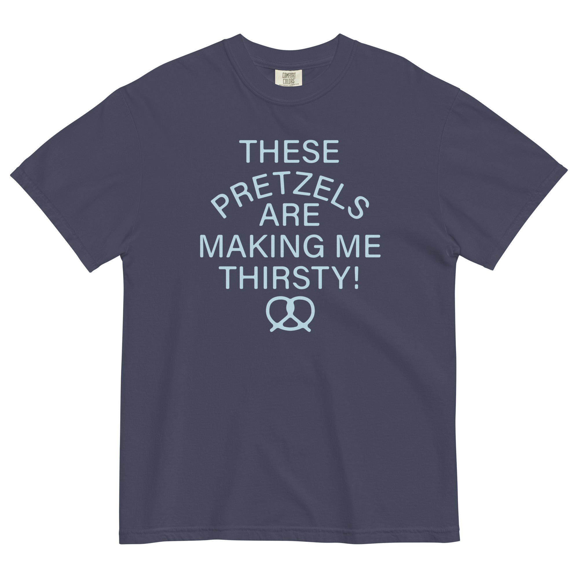 These Pretzels Are Making Me Thirsty! Men's Relaxed Fit Tee Hoodie, Sweatshirt | PureTeeCo.com (Image 3)