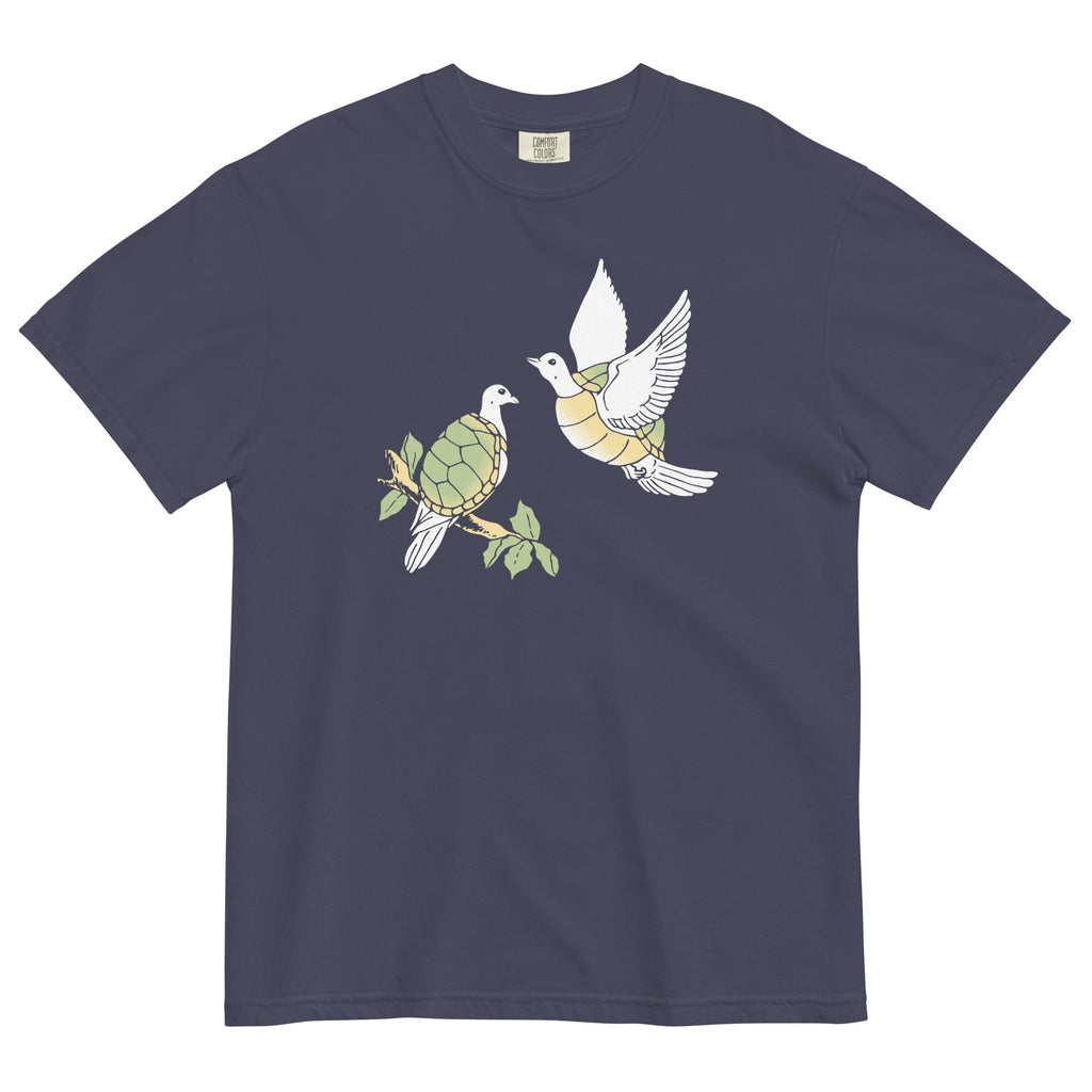 Two Turtle Doves Men's Relaxed Fit Tee Hoodie, Sweatshirt | PureTeeCo.com (Image 2)