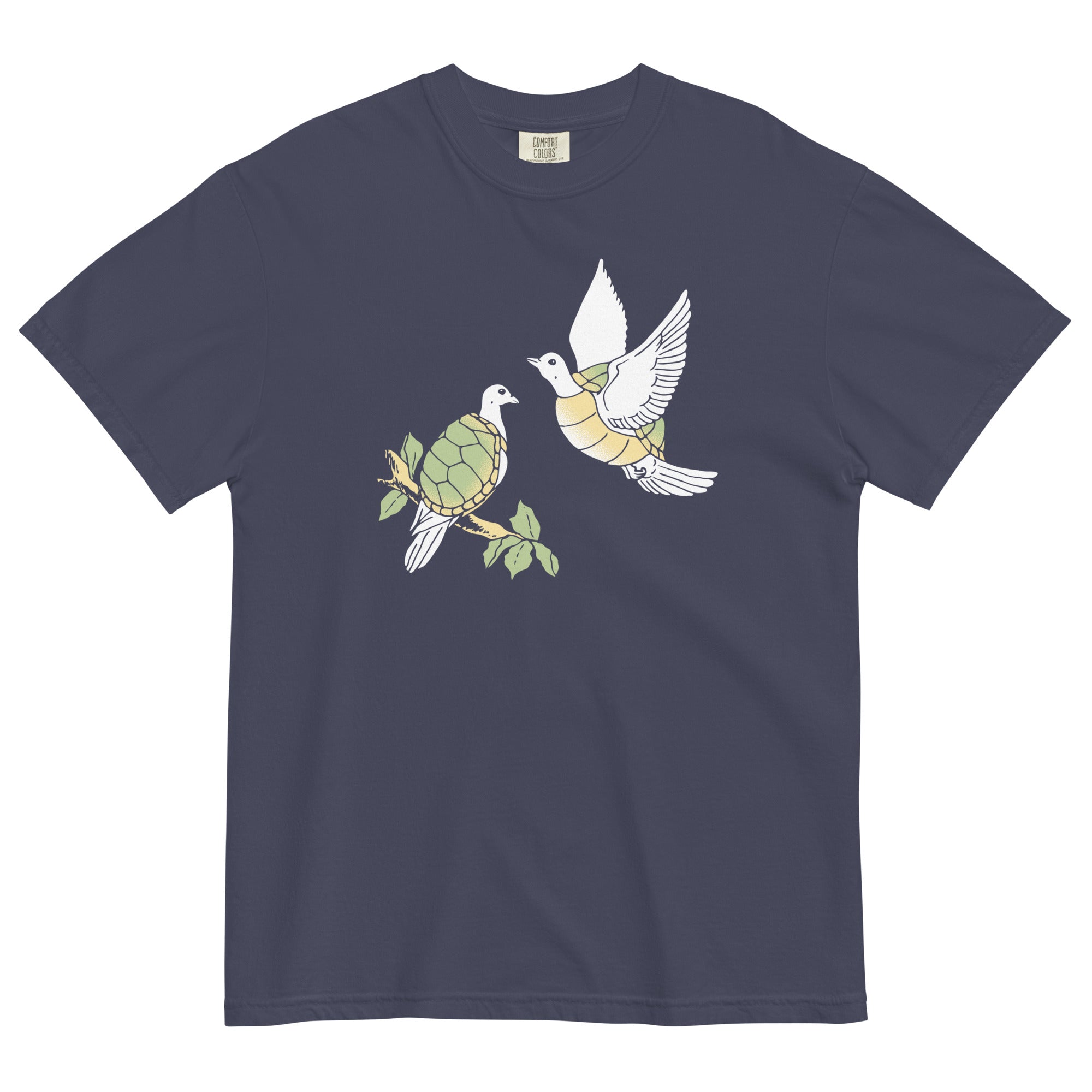 Two Turtle Doves Men's Relaxed Fit Tee Hoodie, Sweatshirt | PureTeeCo.com (Image 2)