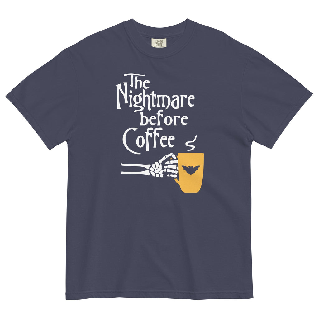 The Nightmare Before Coffee Men's Relaxed Fit Tee Hoodie, Sweatshirt | PureTeeCo.com (Image 2)