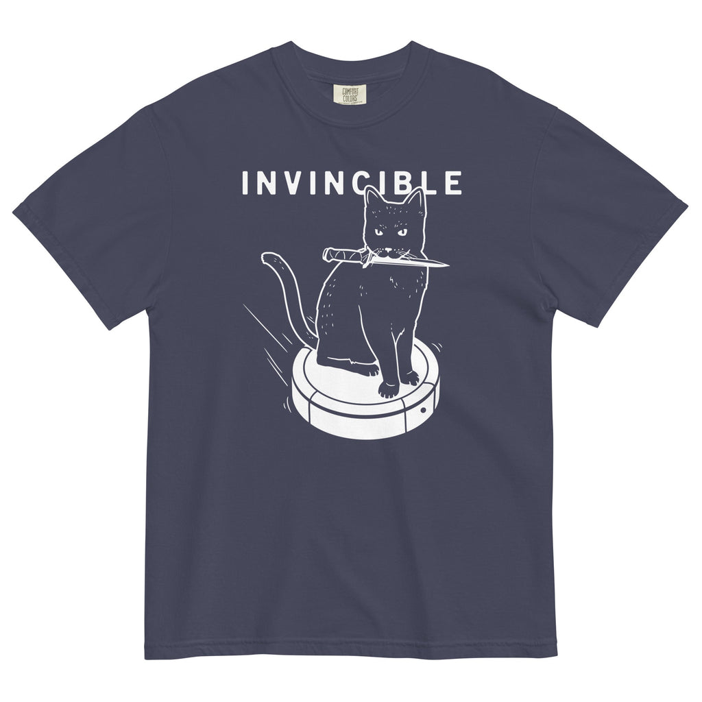 Invincible Cat Men's Relaxed Fit Tee Hoodie, Sweatshirt | PureTeeCo.com (Image 2)