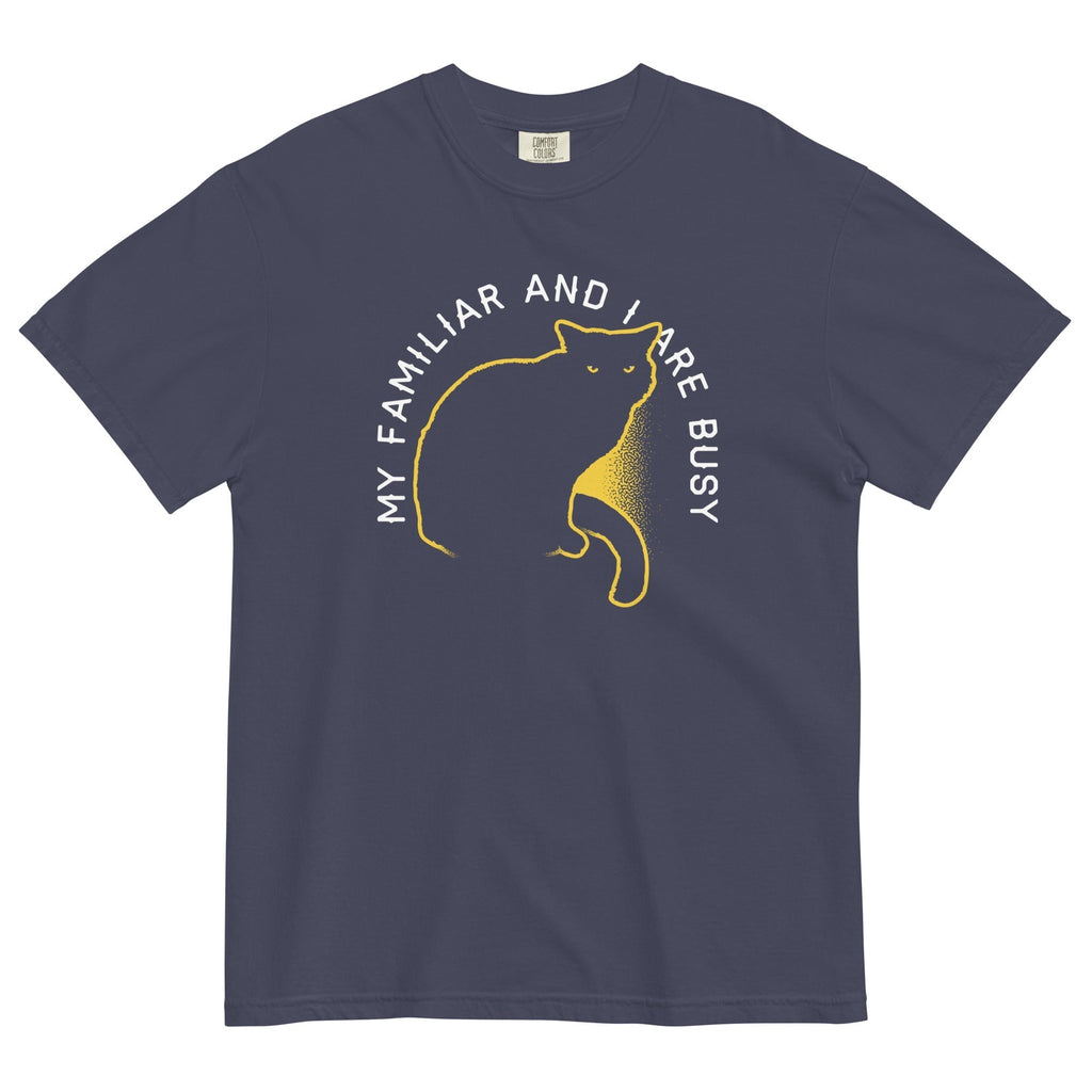 My Familiar And I Are Busy Men's Relaxed Fit Tee Hoodie, Sweatshirt | PureTeeCo.com (Image 2)