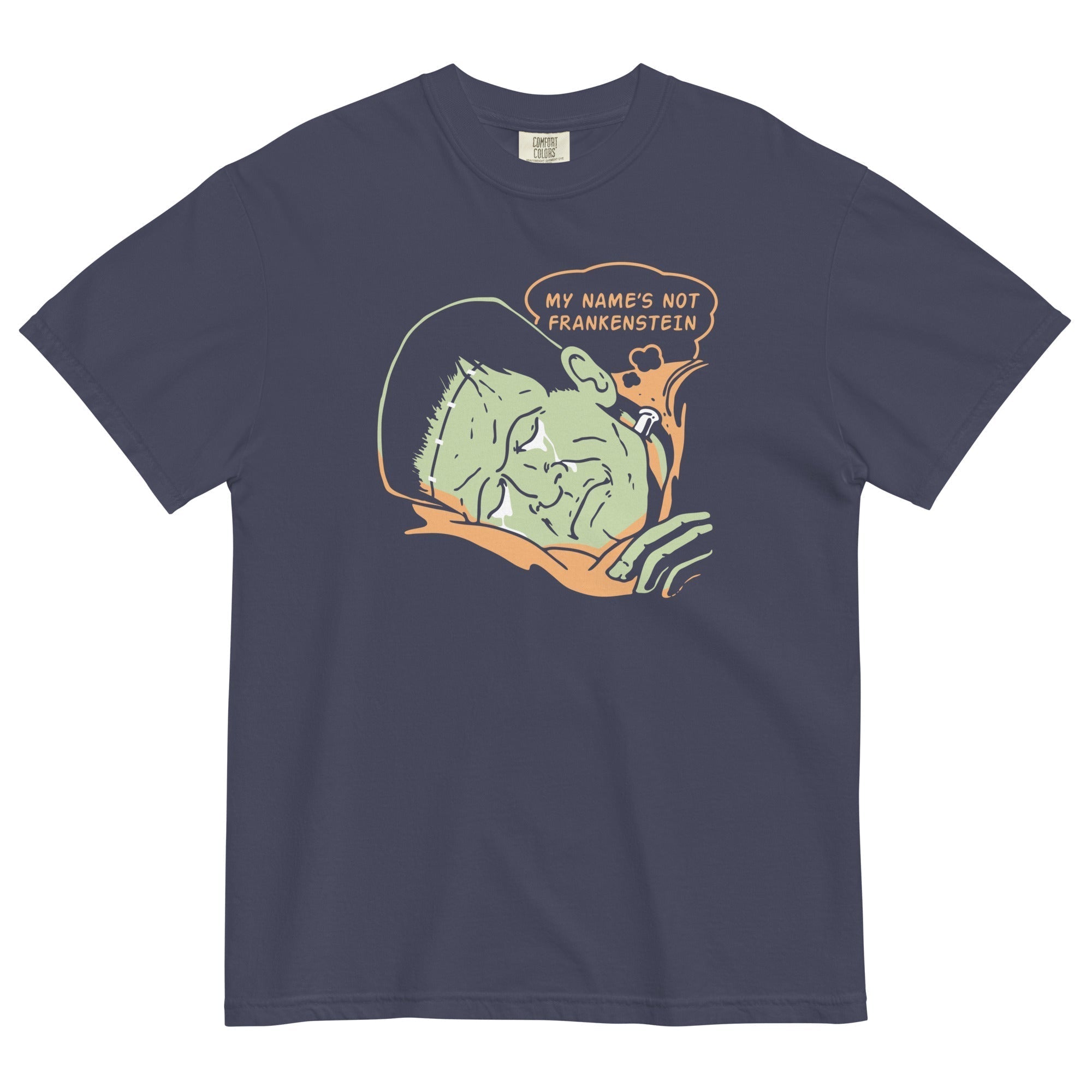 My Name's Not Frankenstein Men's Relaxed Fit Tee Hoodie, Sweatshirt | PureTeeCo.com (Image 5)
