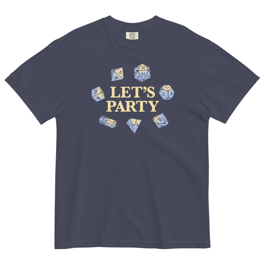 Let's Party Dice Men's Relaxed Fit Tee Hoodie, Sweatshirt | PureTeeCo.com (Image 2)