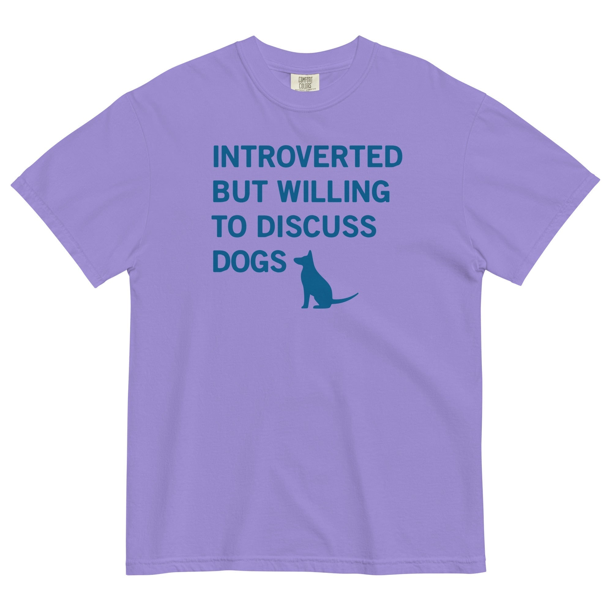Introverted But Willing To Discuss Dogs Men's Relaxed Fit Tee Hoodie, Sweatshirt | PureTeeCo.com (Image 3)
