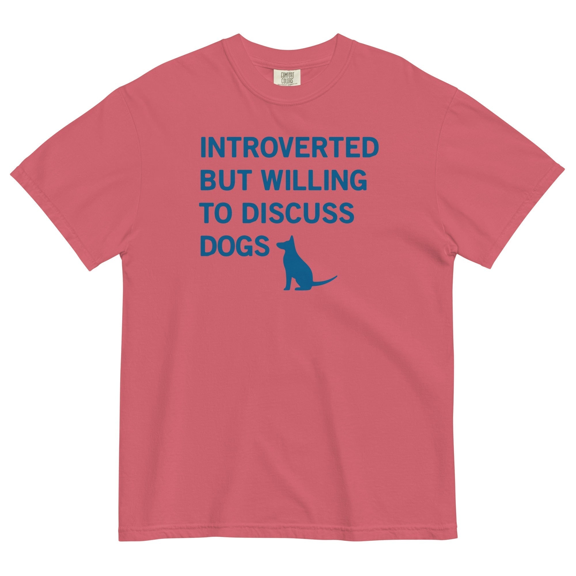 Introverted But Willing To Discuss Dogs Men's Relaxed Fit Tee Hoodie, Sweatshirt | PureTeeCo.com (Image 2)