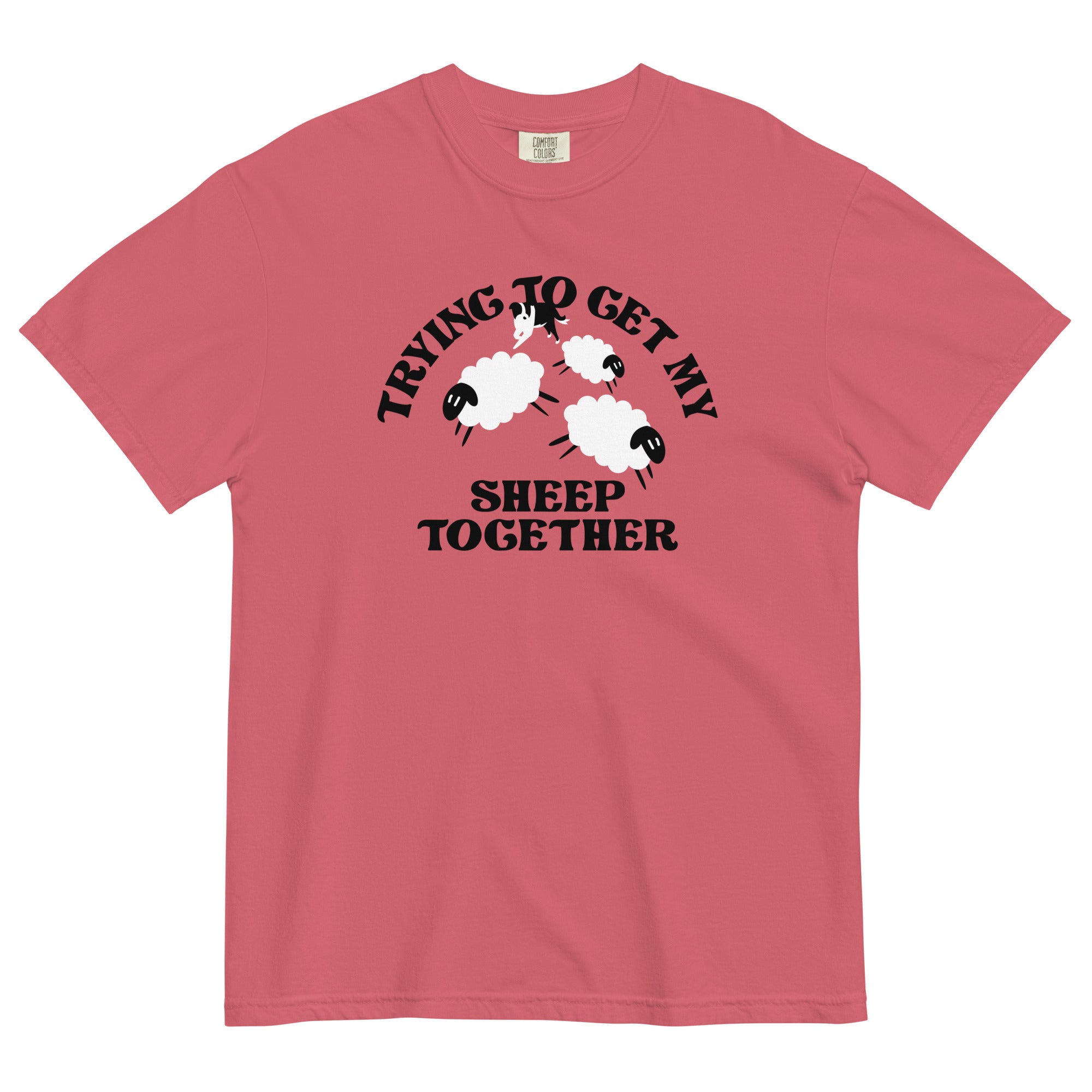 Trying To Get My Sheep Together Men's Relaxed Fit Tee Hoodie, Sweatshirt | PureTeeCo.com (Image 3)