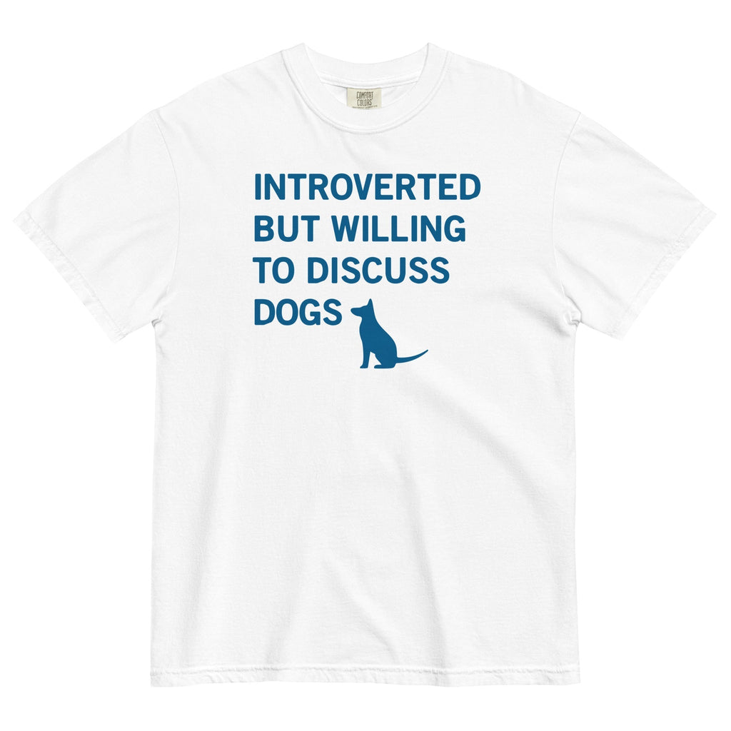 Introverted But Willing To Discuss Dogs Men's Relaxed Fit Tee Hoodie, Sweatshirt | PureTeeCo.com (Image 4)