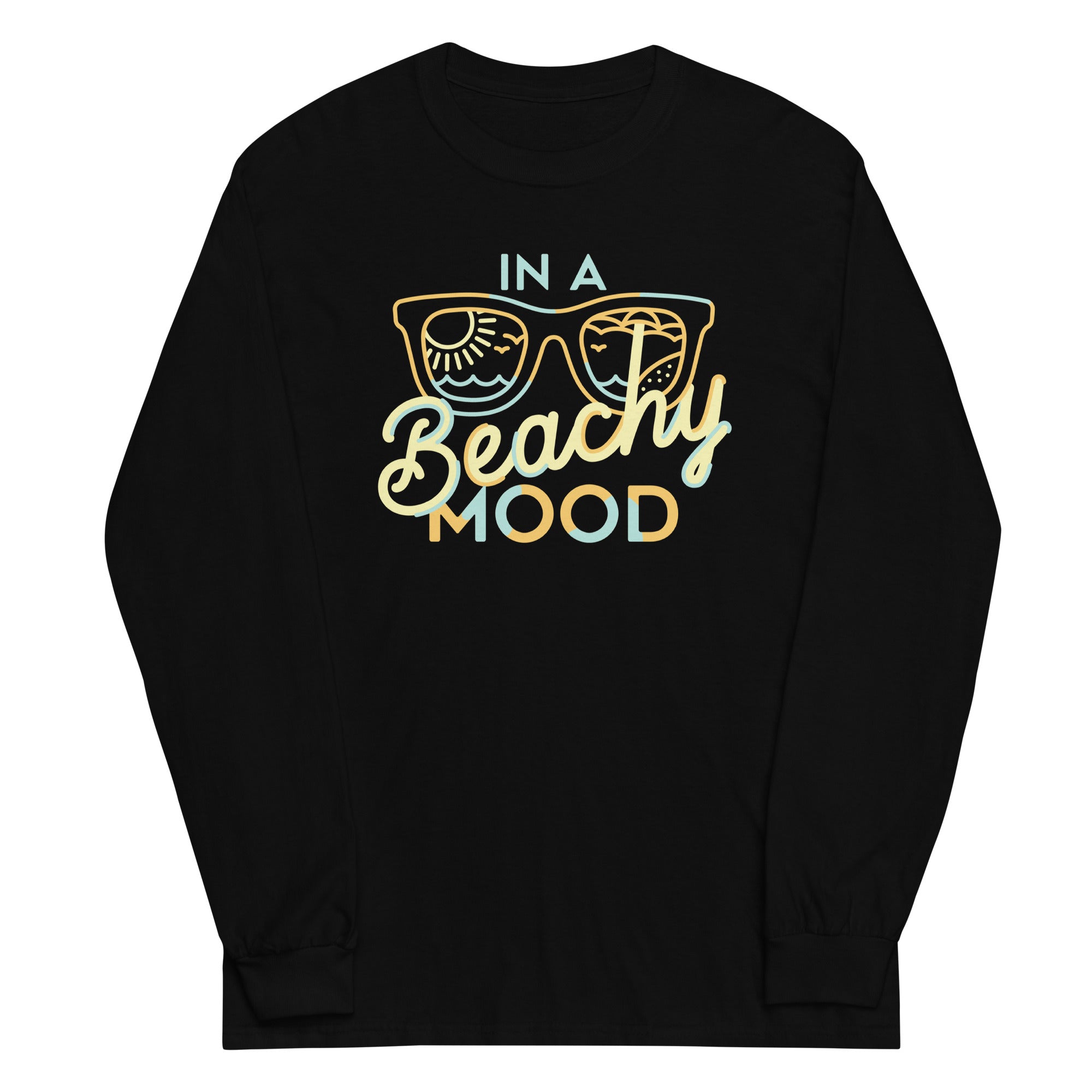 In A Beachy Mood Unisex Long Sleeve Tee Hoodie, Sweatshirt | PureTeeCo.com (Image 2)