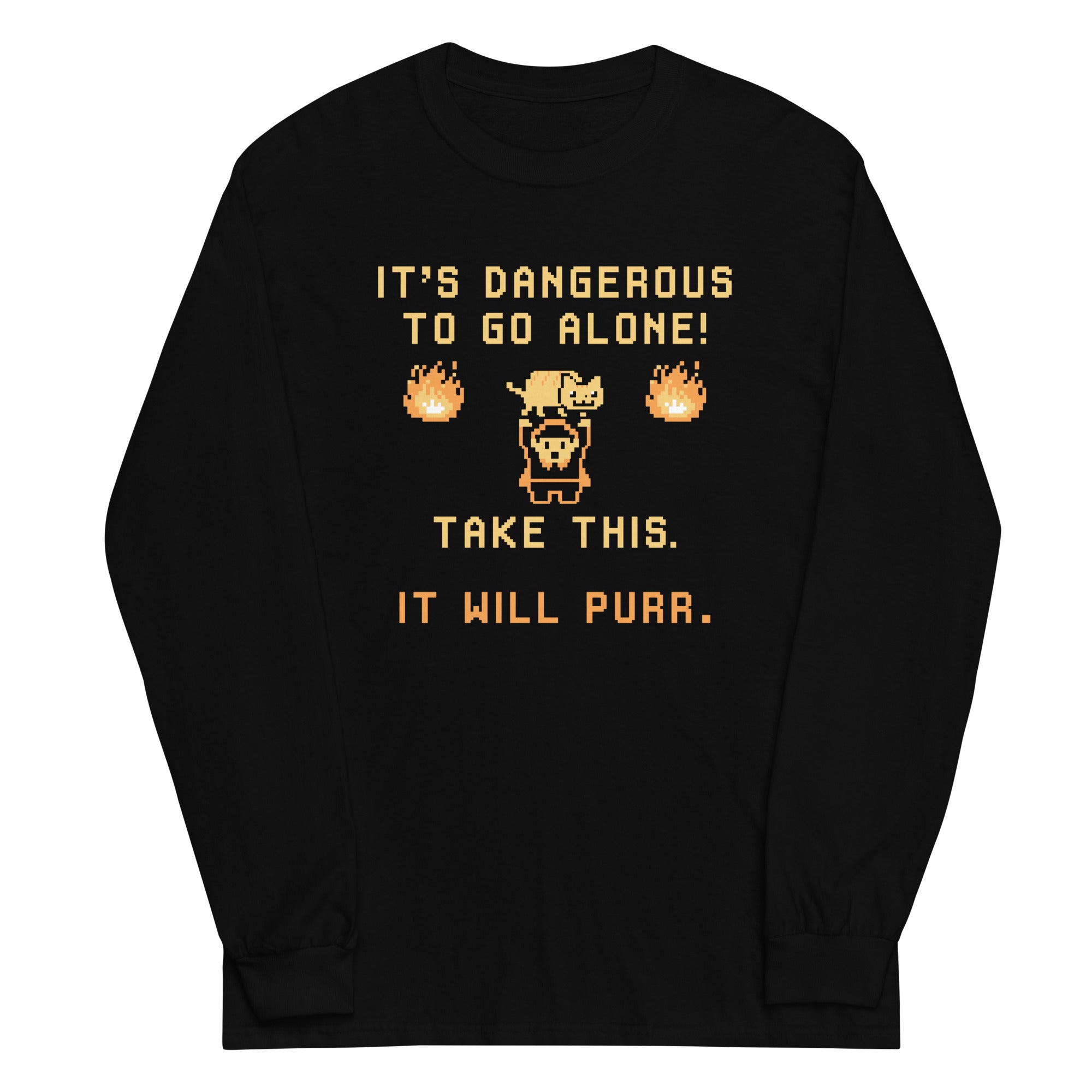 It's Dangerous To Go Alone Unisex Long Sleeve Tee Hoodie, Sweatshirt | PureTeeCo.com (Image 1)
