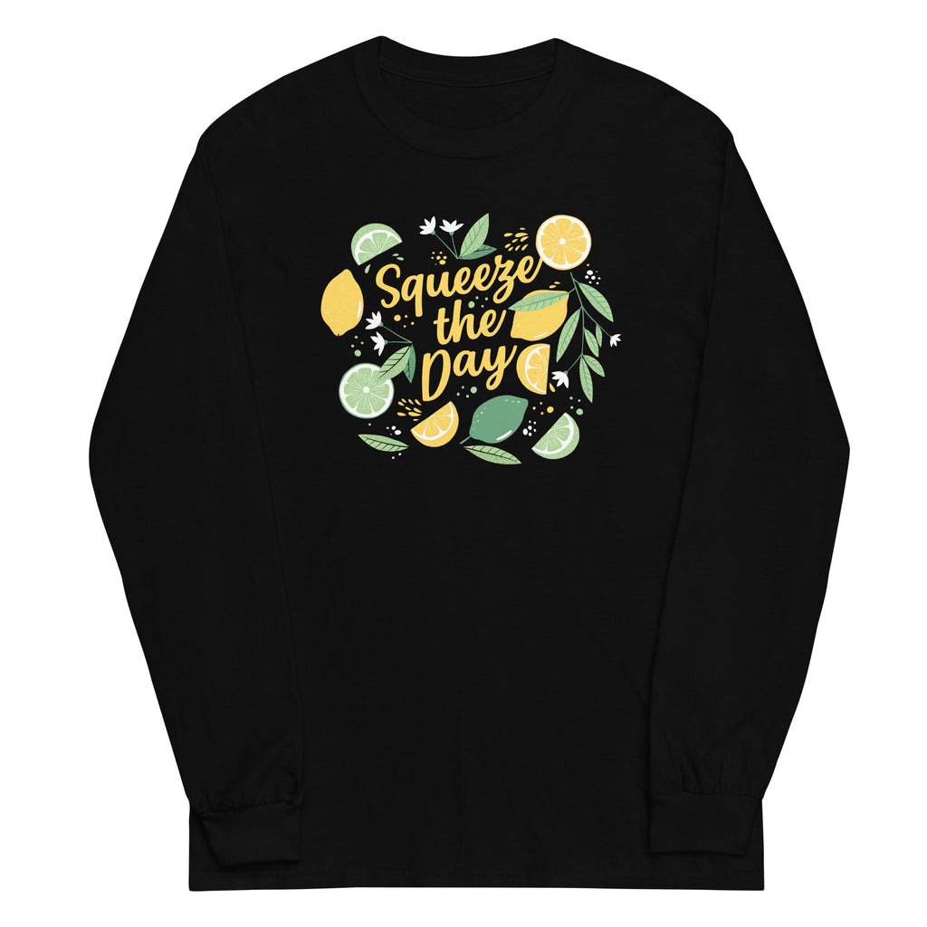 Squeeze The Day Unisex Long Sleeve Tee Hoodie, Sweatshirt | PureTeeCo.com (Image 2)