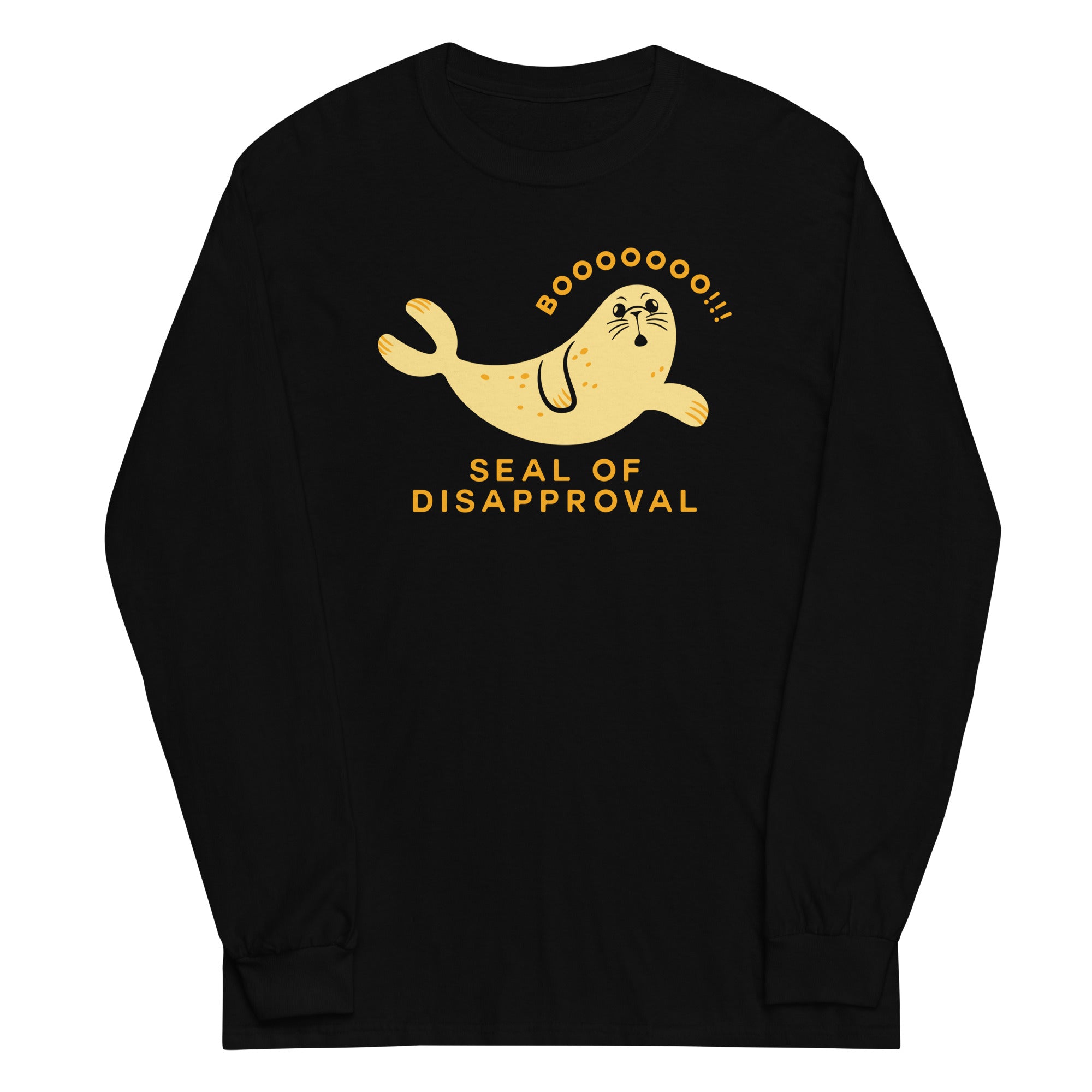 Seal Of Disapproval Unisex Long Sleeve Tee Hoodie, Sweatshirt | PureTeeCo.com (Image 2)