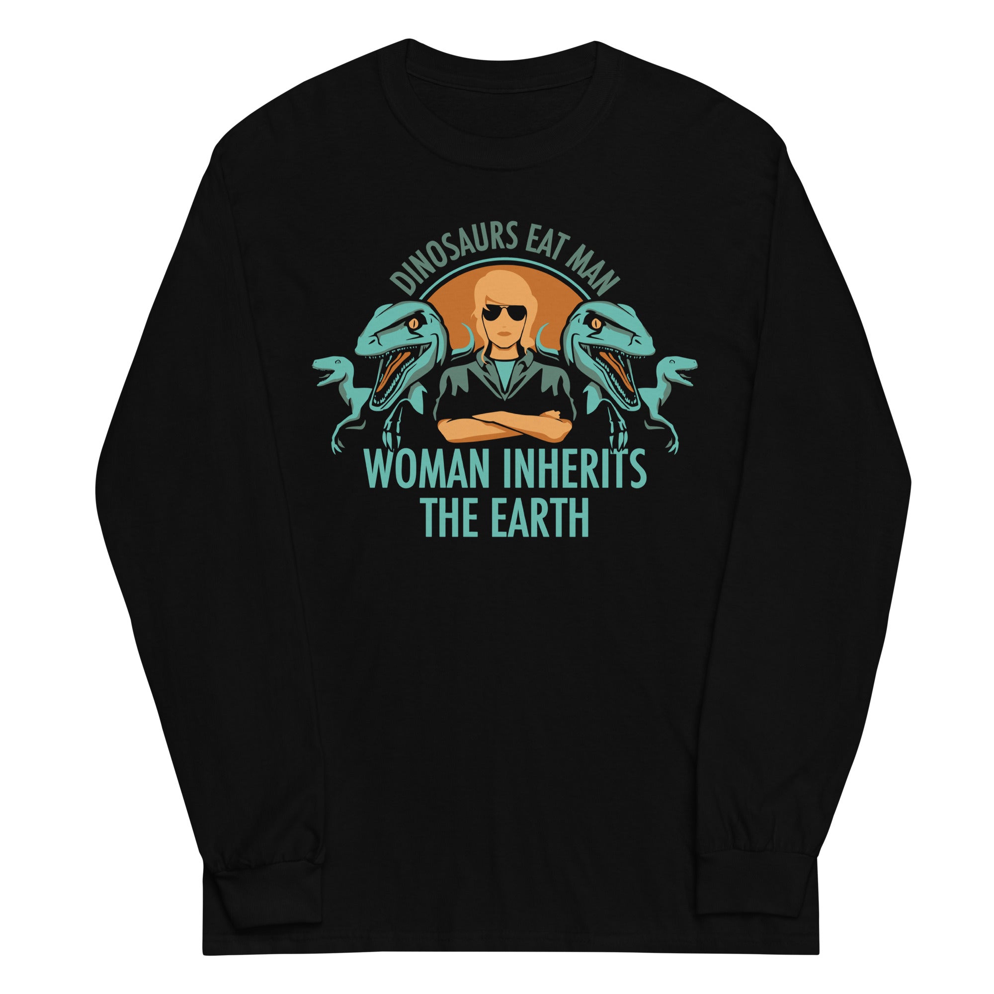 Woman Inherits The Earth Unisex Long Sleeve Tee Hoodie, Sweatshirt | PureTeeCo.com (Image 2)
