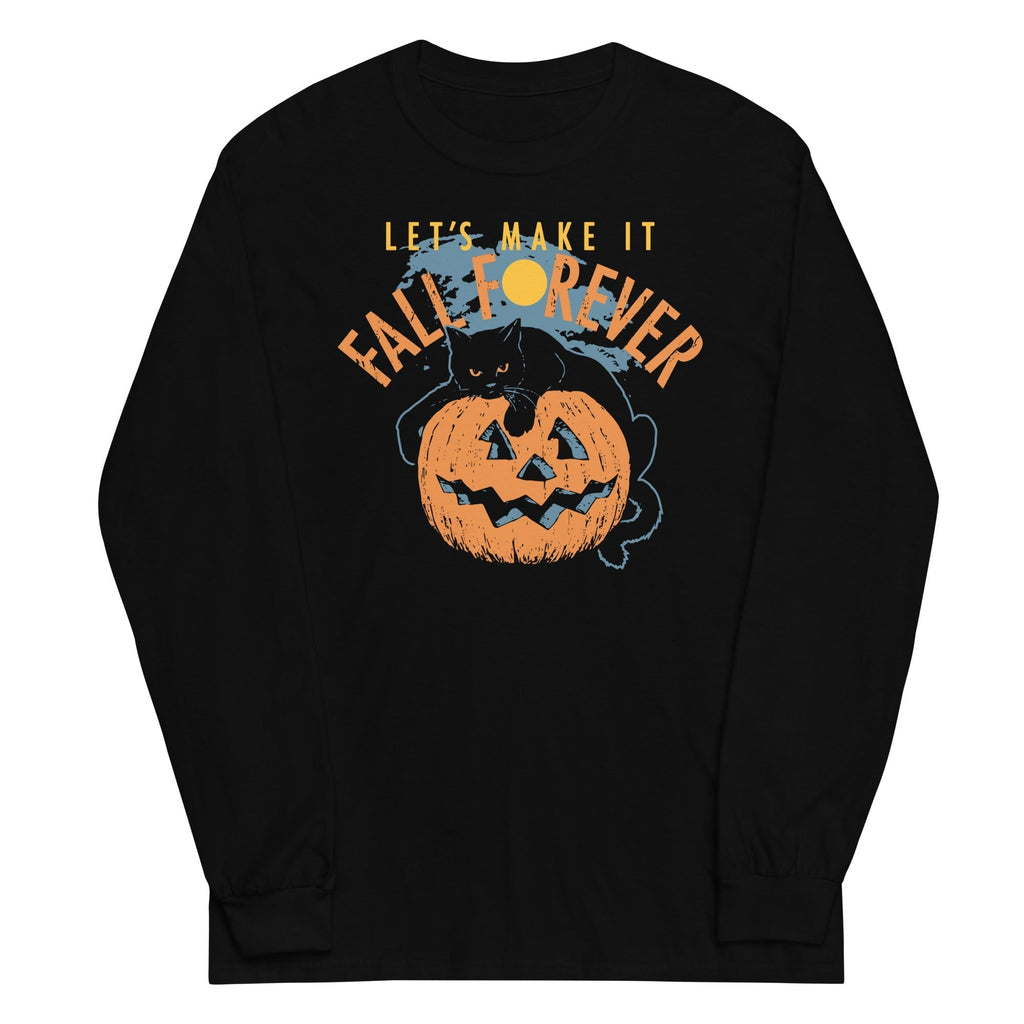 Fall Forever Unisex Long Sleeve Tee Hoodie, Sweatshirt | PureTeeCo.com (Image 1)