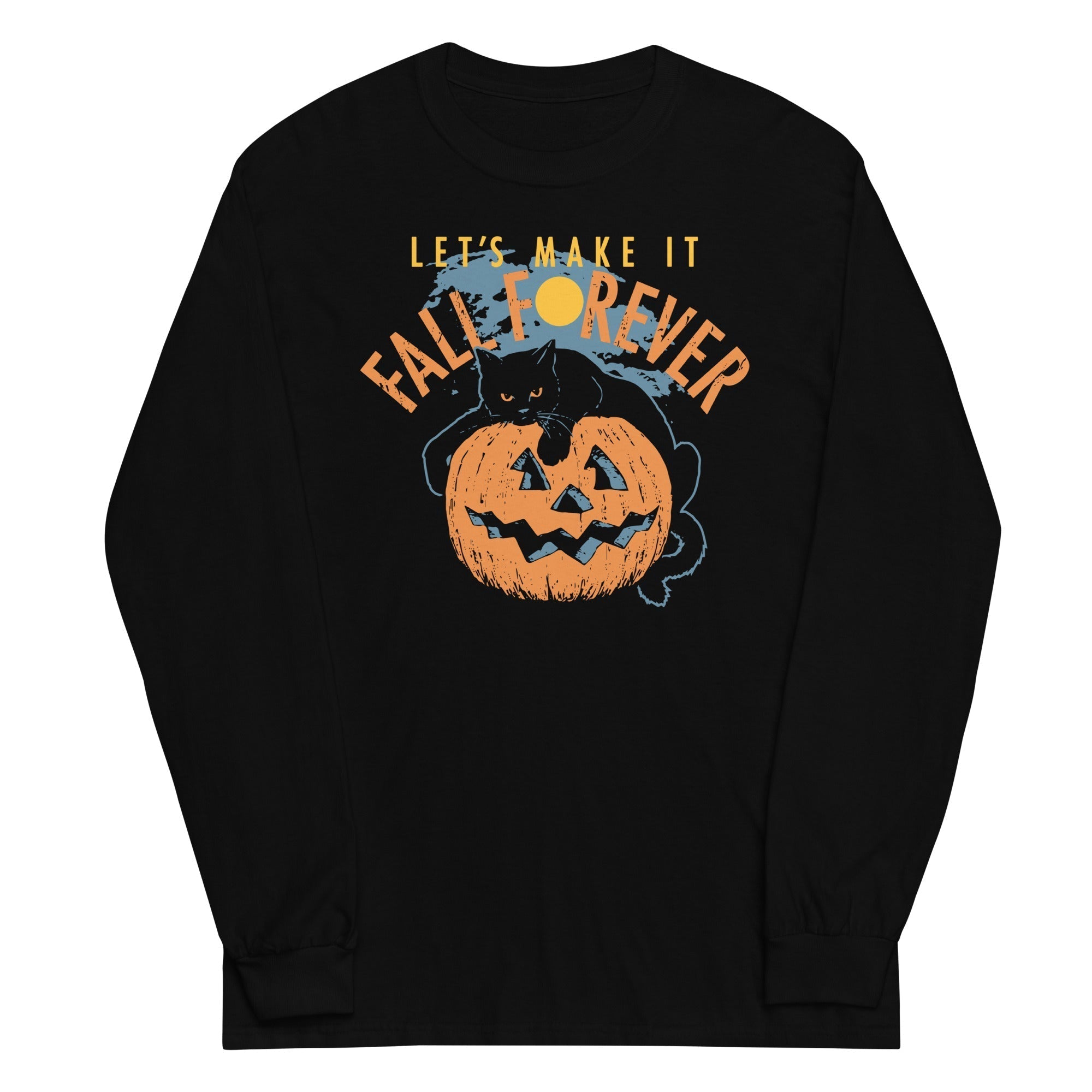 Fall Forever Unisex Long Sleeve Tee Hoodie, Sweatshirt | PureTeeCo.com (Image 1)