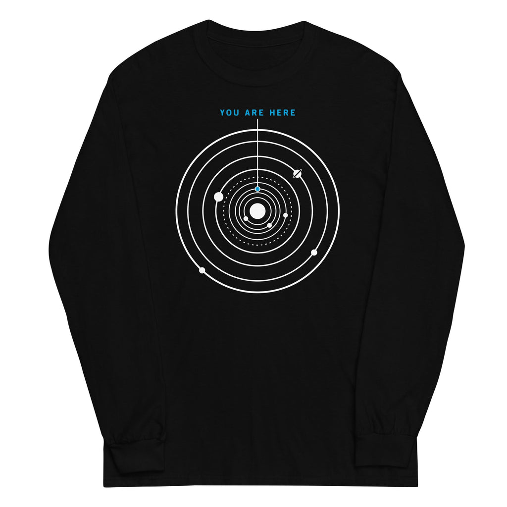 You Are Here Unisex Long Sleeve Tee Hoodie, Sweatshirt | PureTeeCo.com (Image 1)