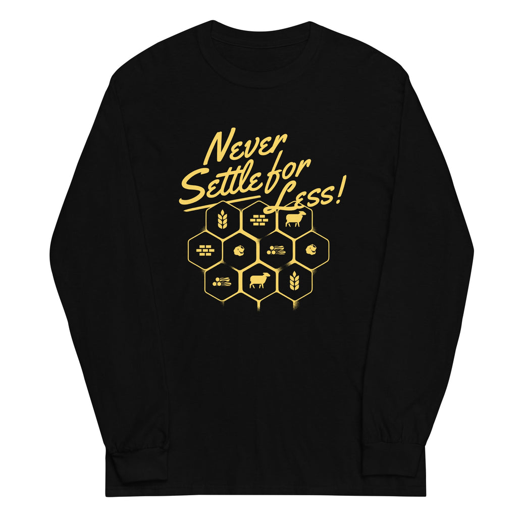 Never Settle For Less Unisex Long Sleeve Tee Hoodie, Sweatshirt | PureTeeCo.com (Image 2)
