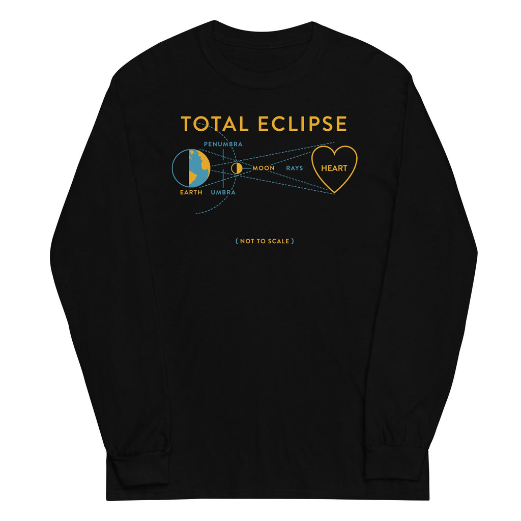 Total Eclipse Of The Heart Unisex Long Sleeve Tee Hoodie, Sweatshirt | PureTeeCo.com (Image 1)