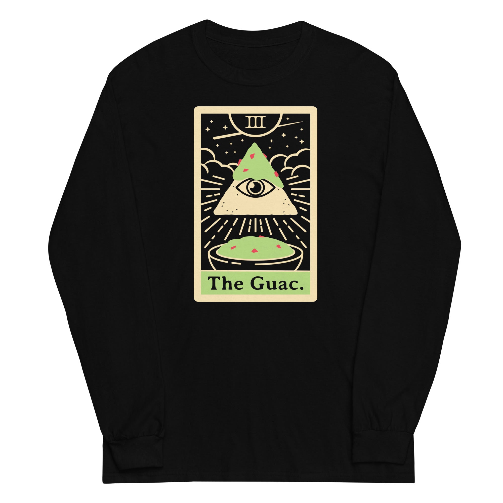The Guac Tarot Unisex Long Sleeve Tee Hoodie, Sweatshirt | PureTeeCo.com (Image 1)