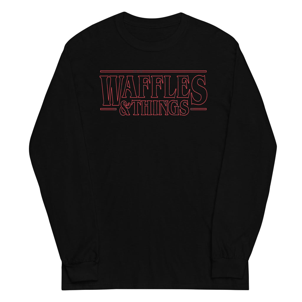 Waffles & Things Unisex Long Sleeve Tee Hoodie, Sweatshirt | PureTeeCo.com (Image 1)