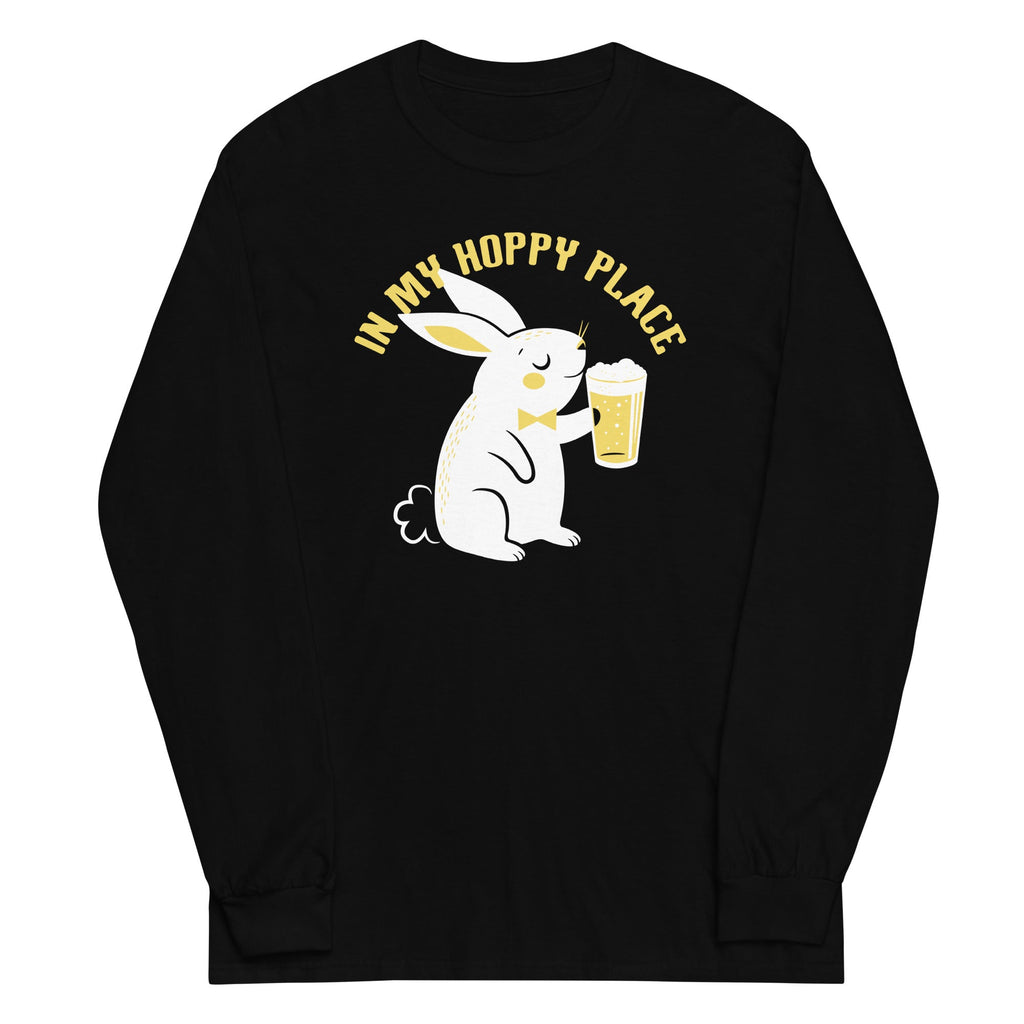 In My Hoppy Place Unisex Long Sleeve Tee Hoodie, Sweatshirt | PureTeeCo.com (Image 2)