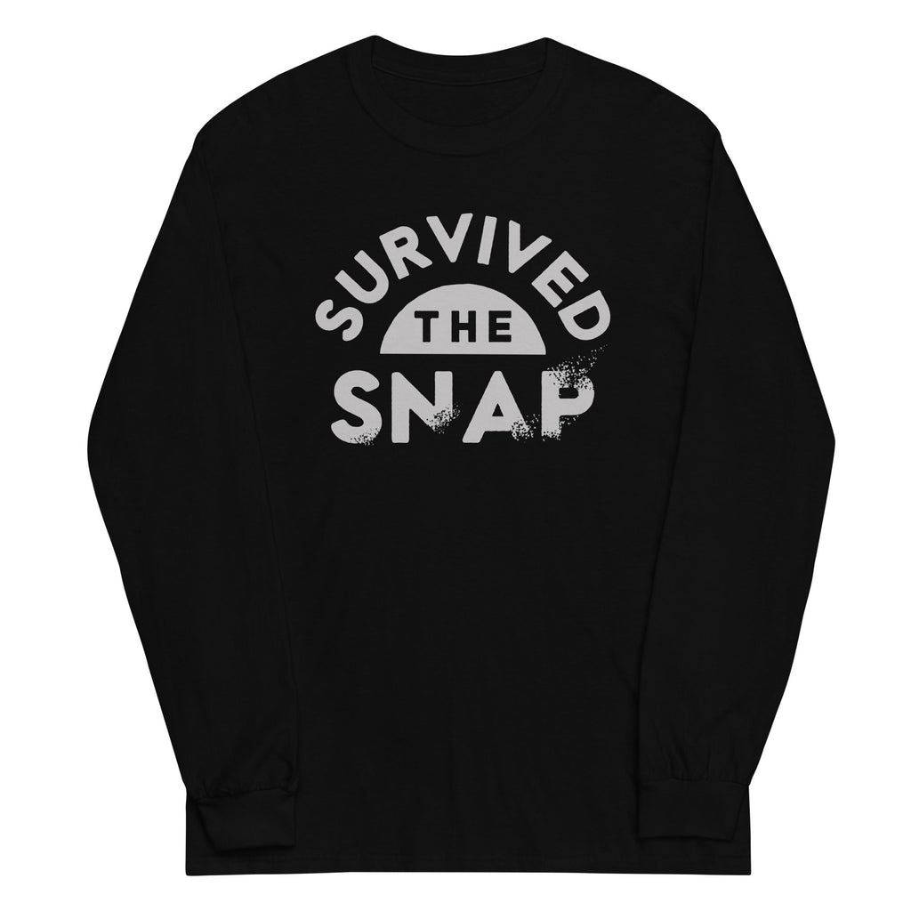 Survived The Snap Unisex Long Sleeve Tee Hoodie, Sweatshirt | PureTeeCo.com (Image 1)