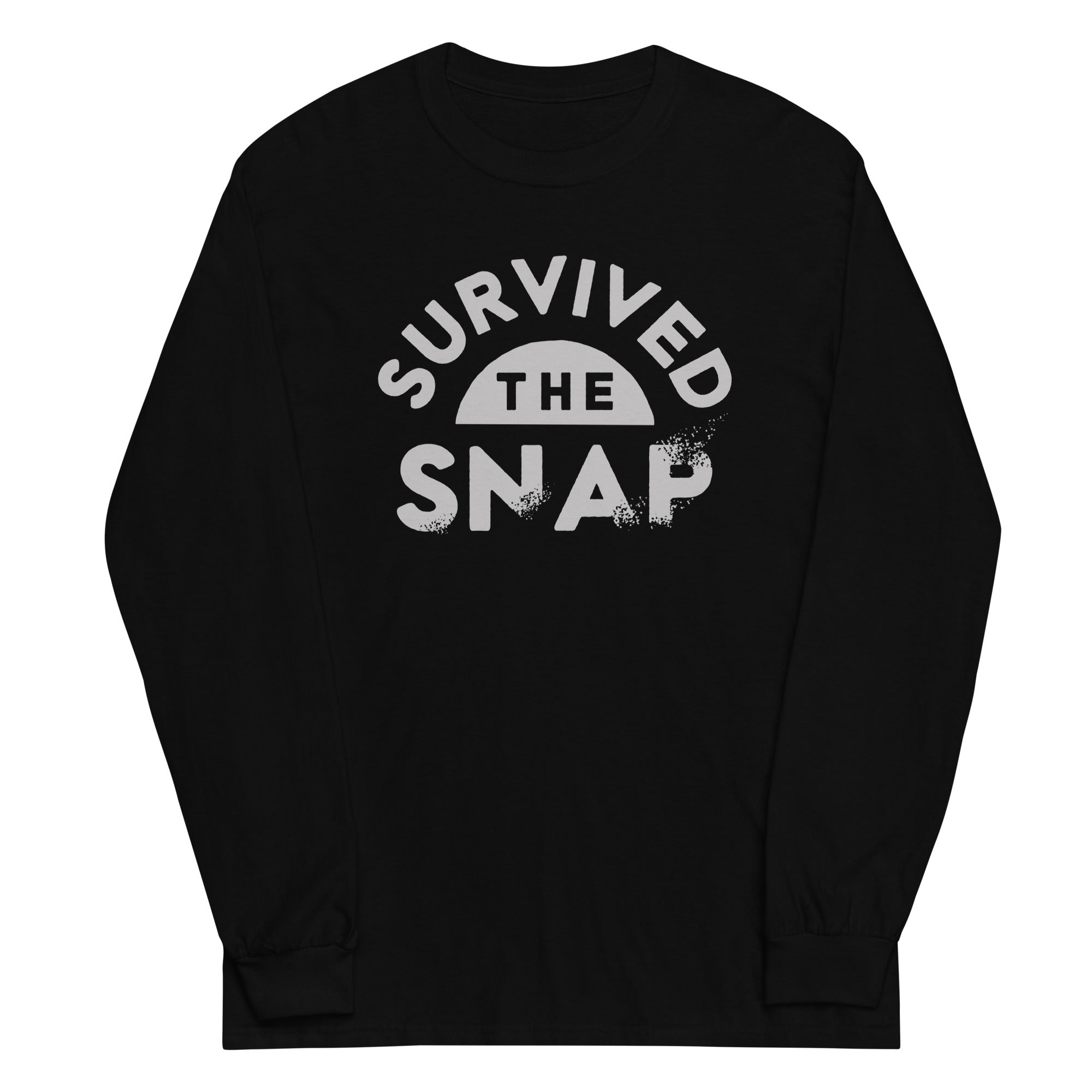 Survived The Snap Unisex Long Sleeve Tee Hoodie, Sweatshirt | PureTeeCo.com (Image 1)