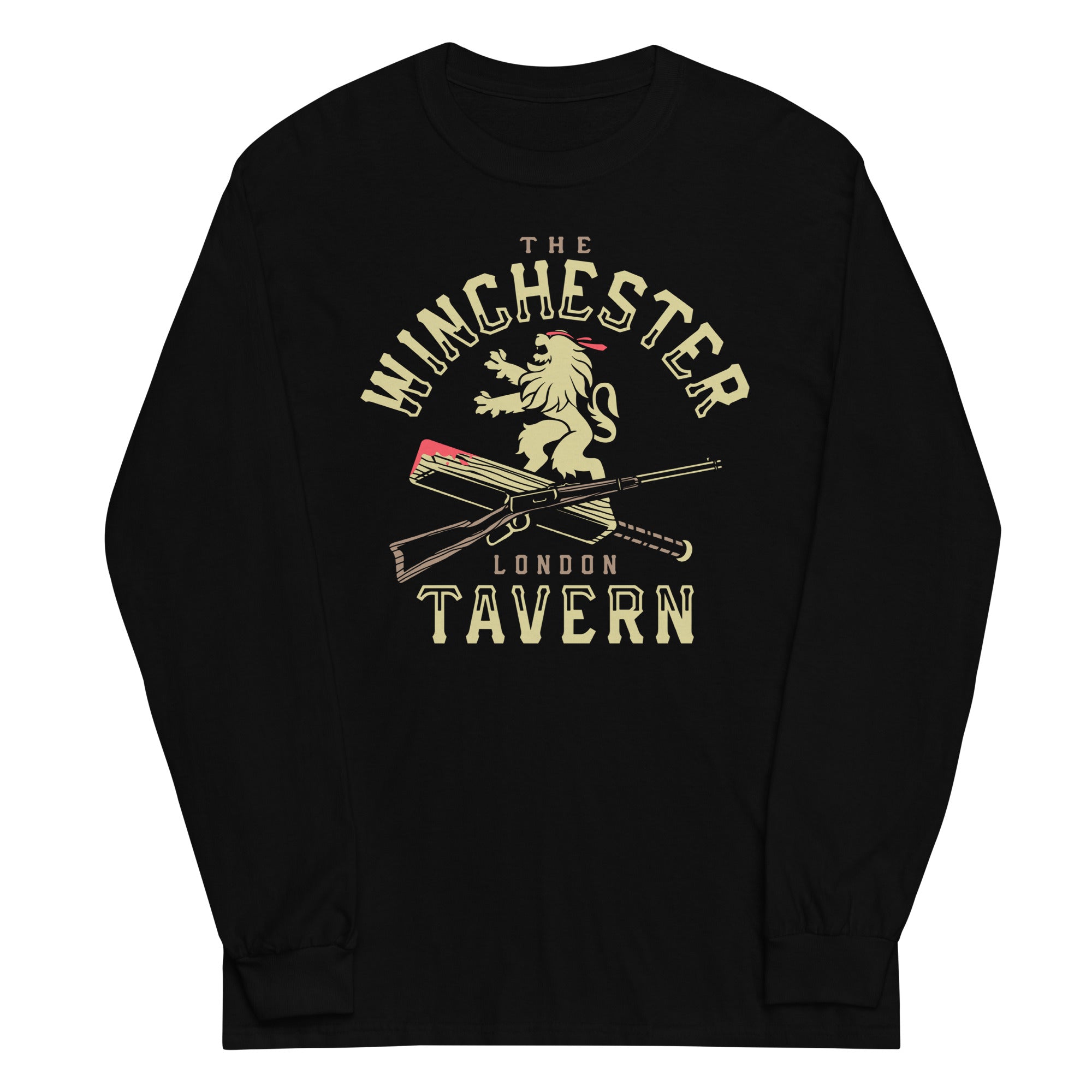 The Winchester Tavern Unisex Long Sleeve Tee Hoodie, Sweatshirt | PureTeeCo.com (Image 1)