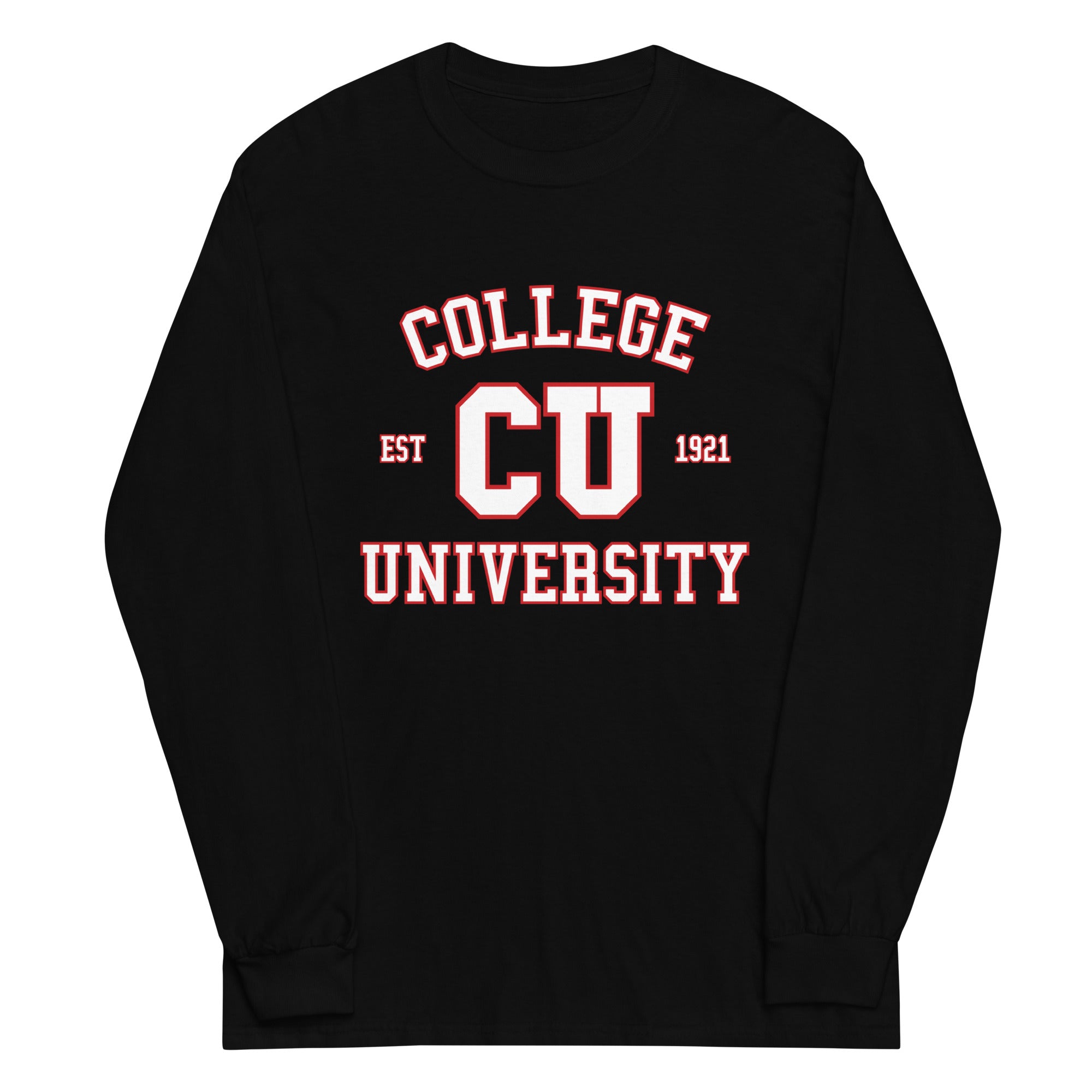 College University Unisex Long Sleeve Tee Hoodie, Sweatshirt | PureTeeCo.com (Image 2)