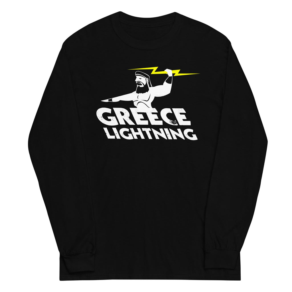 Greece Lightning Unisex Long Sleeve Tee Hoodie, Sweatshirt | PureTeeCo.com (Image 2)