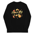 Howdy F'all Unisex Long Sleeve Tee Hoodie, Sweatshirt | PureTeeCo.com (Image 1)