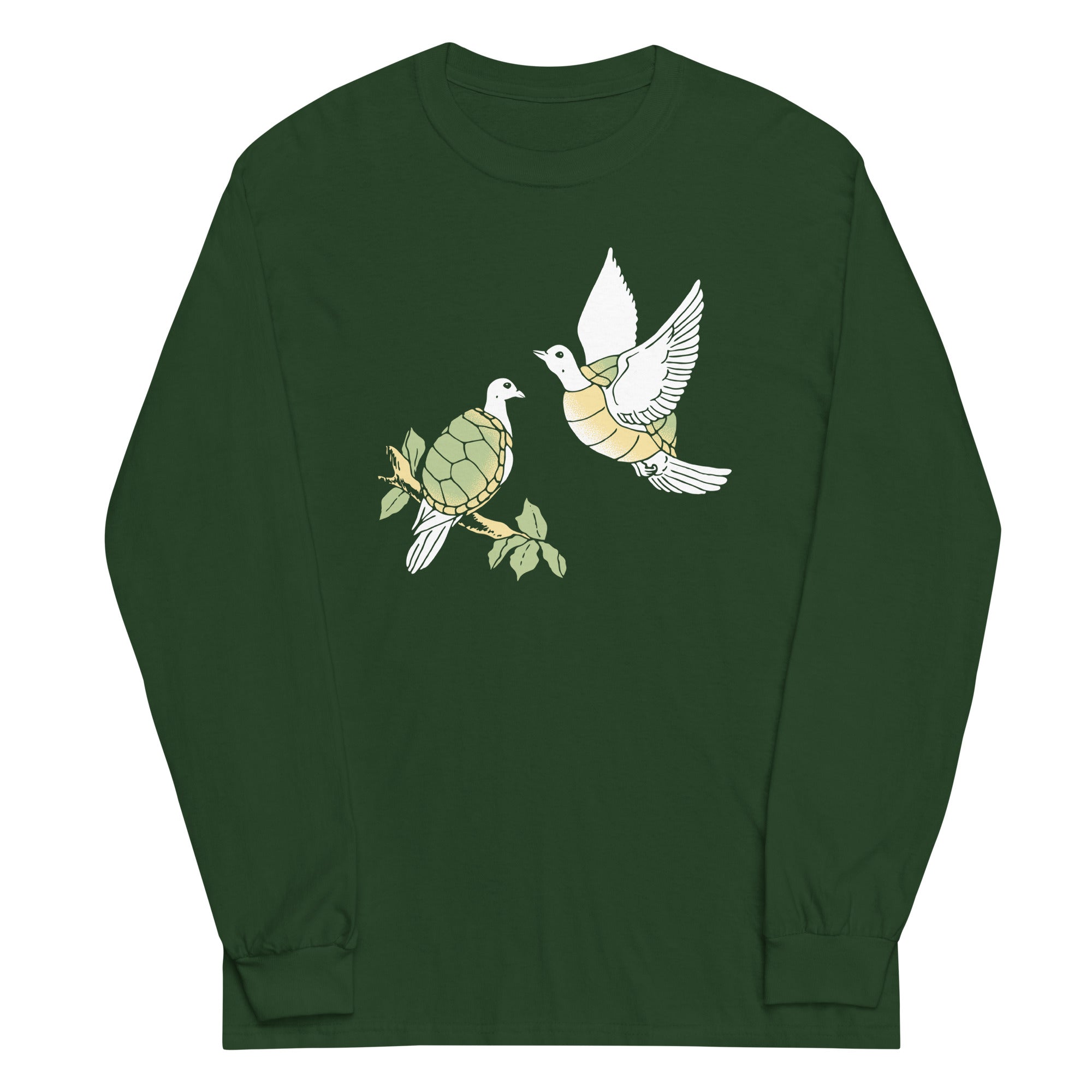Two Turtle Doves Unisex Long Sleeve Tee Hoodie, Sweatshirt | PureTeeCo.com (Image 3)