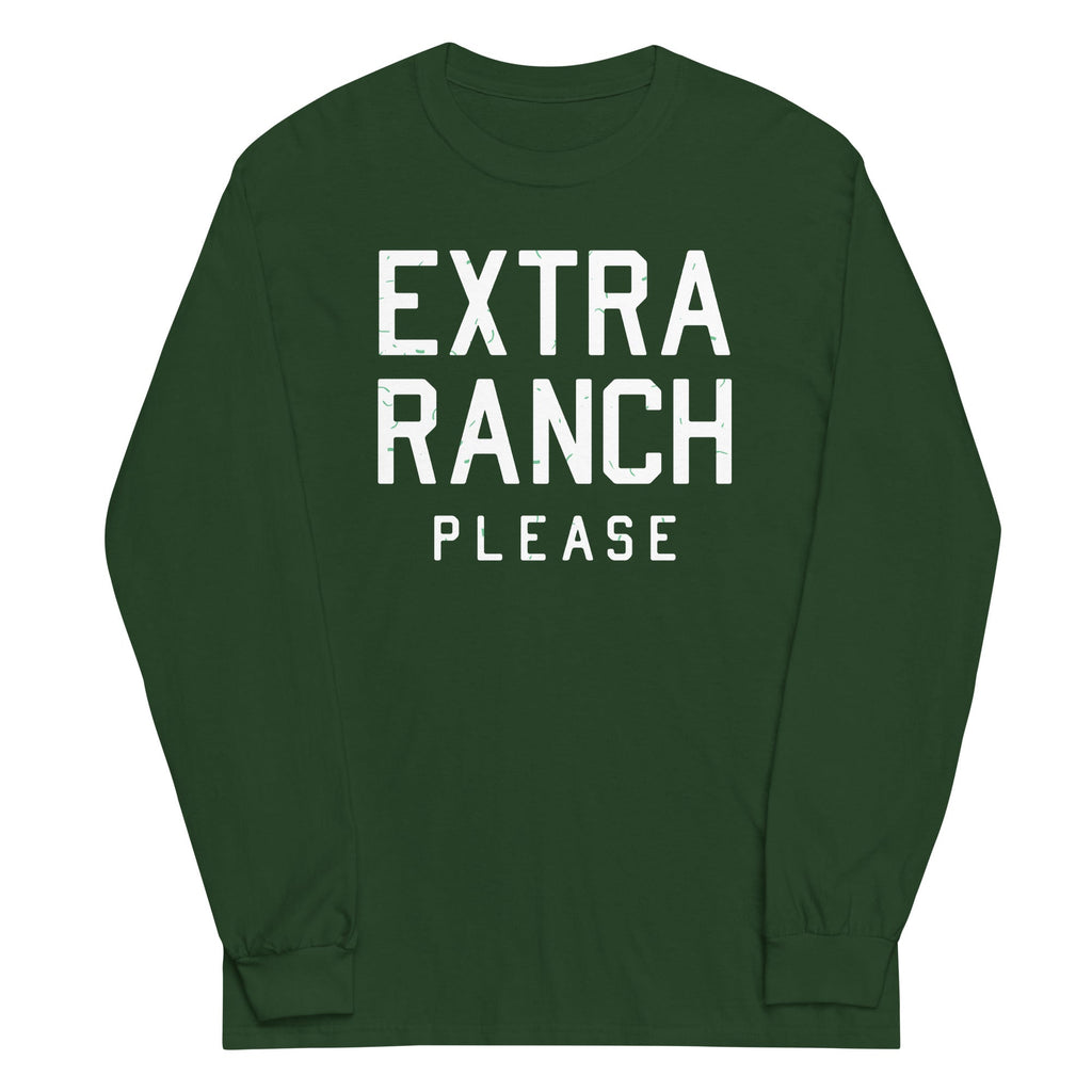Extra Ranch Please Unisex Long Sleeve Tee Hoodie, Sweatshirt | PureTeeCo.com (Image 3)