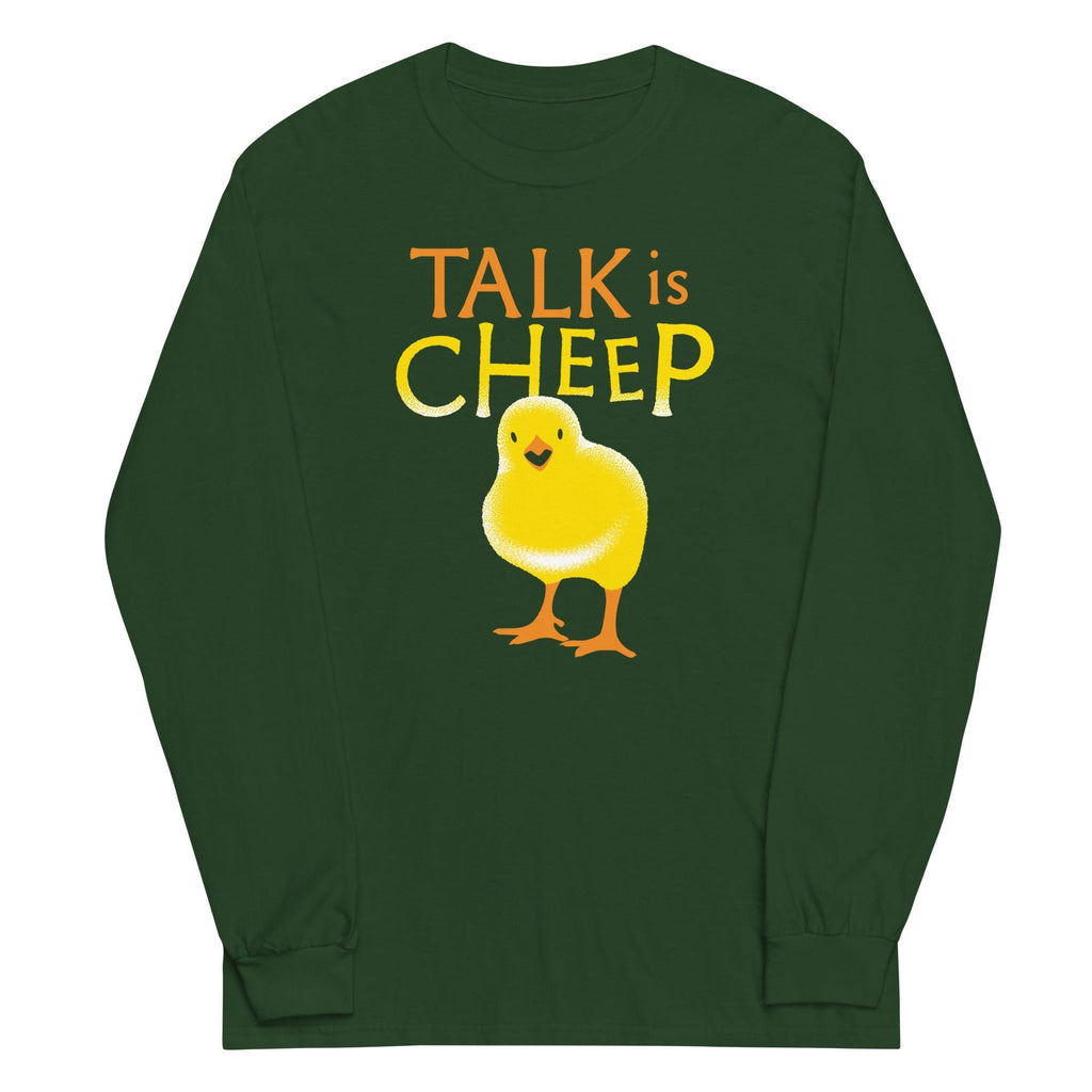 Talk Is Cheep Unisex Long Sleeve Tee Hoodie, Sweatshirt | PureTeeCo.com (Image 4)
