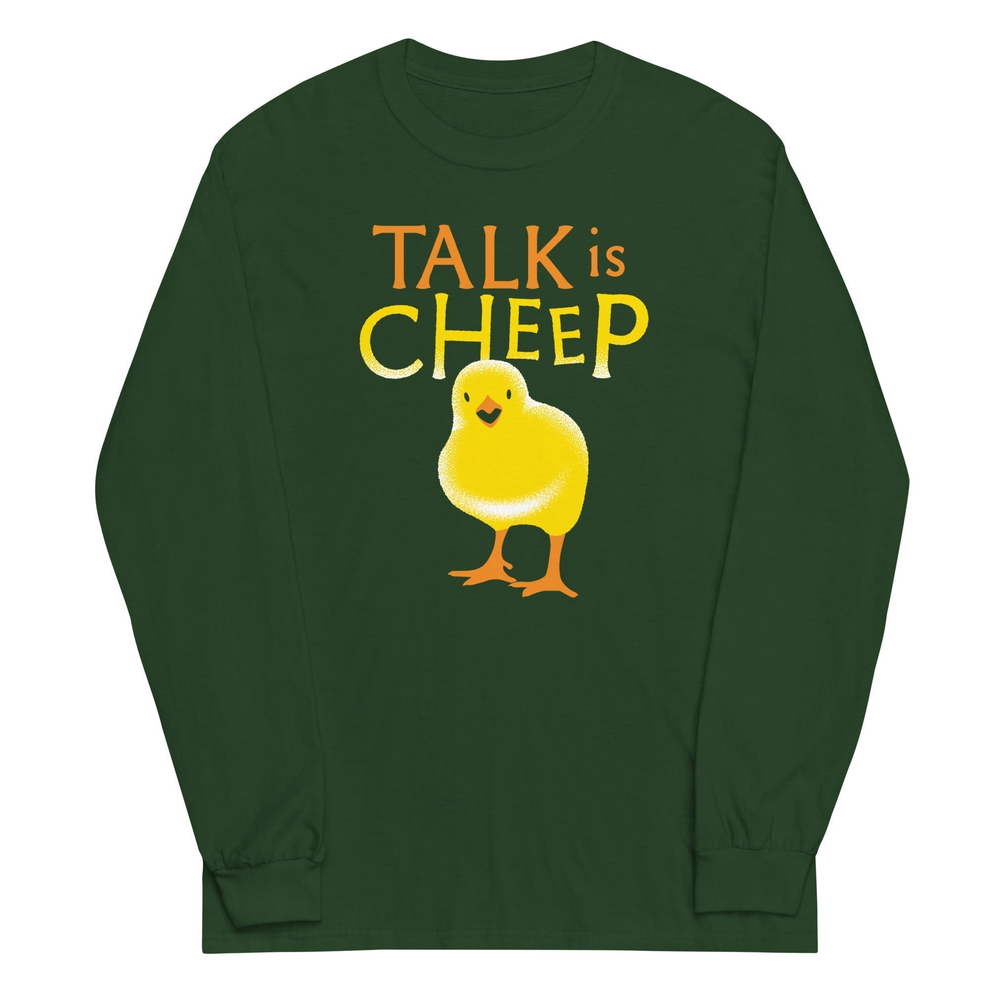 Talk Is Cheep Unisex Long Sleeve Tee Hoodie, Sweatshirt | PureTeeCo.com (Image 4)