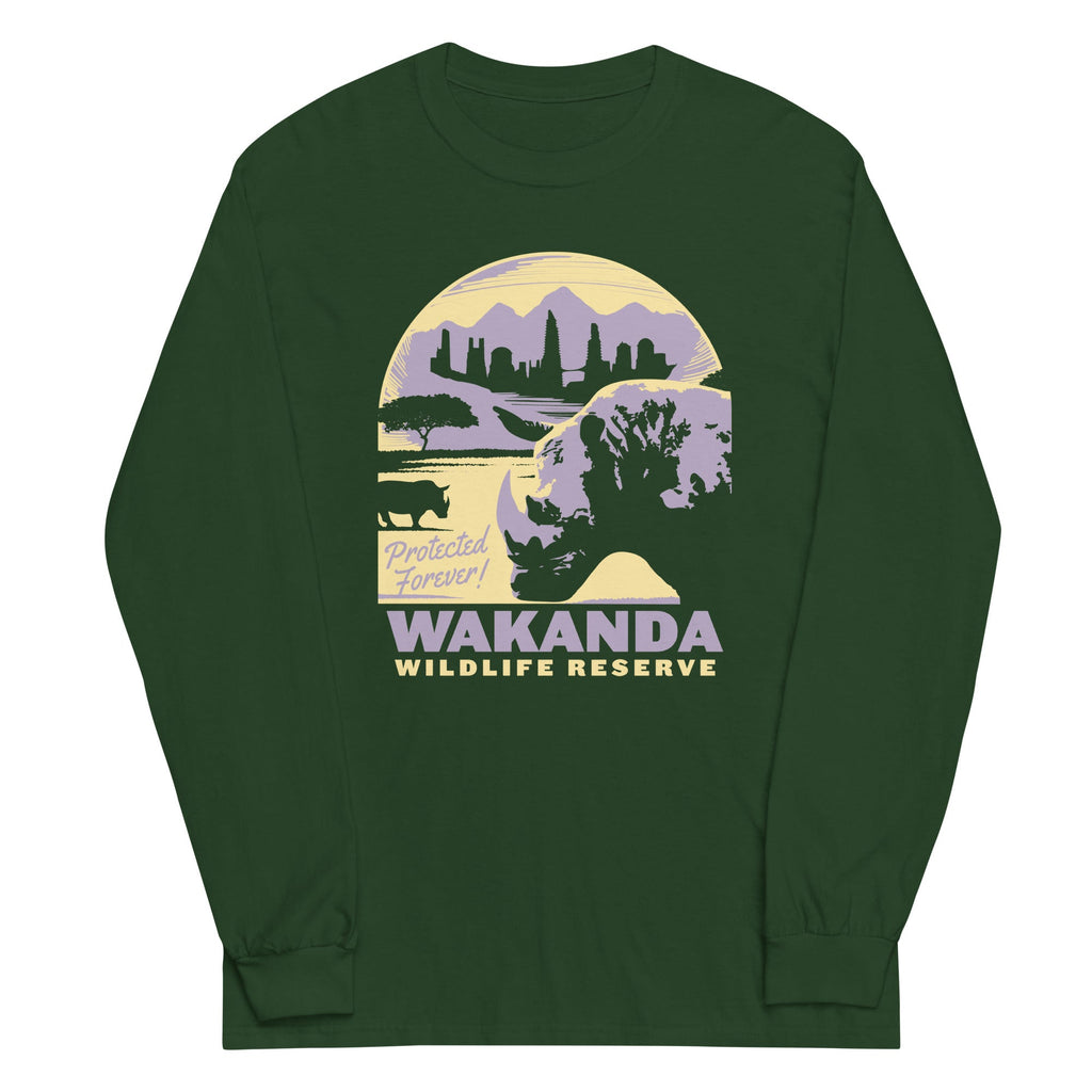 Wakanda Wildlife Reserve Unisex Long Sleeve Tee Hoodie, Sweatshirt | PureTeeCo.com (Image 3)