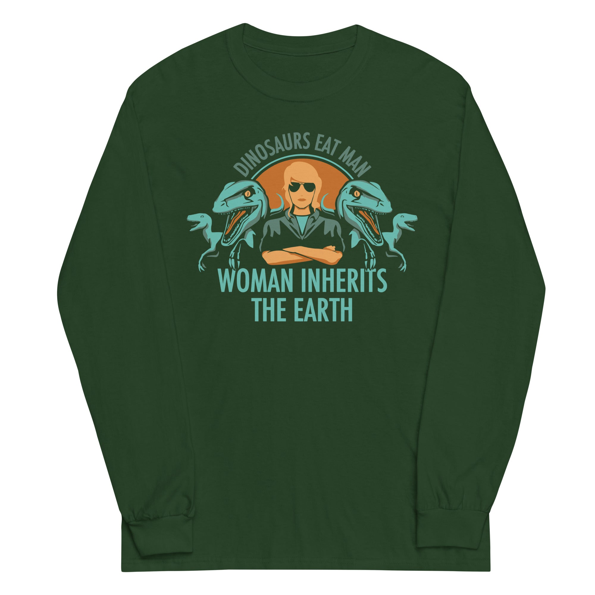 Woman Inherits The Earth Unisex Long Sleeve Tee Hoodie, Sweatshirt | PureTeeCo.com (Image 3)