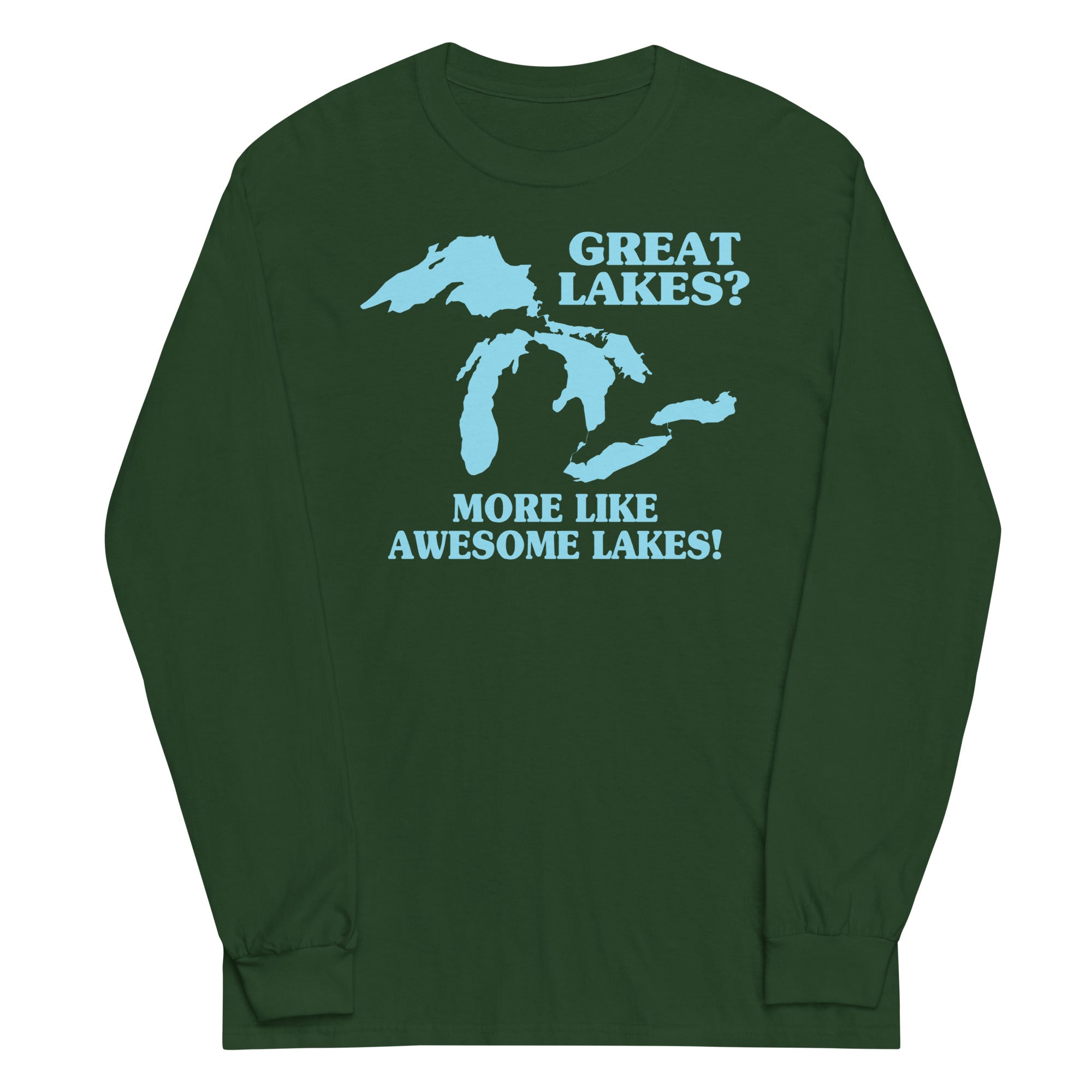Great Lakes? Unisex Long Sleeve Tee Hoodie, Sweatshirt | PureTeeCo.com (Image 3)